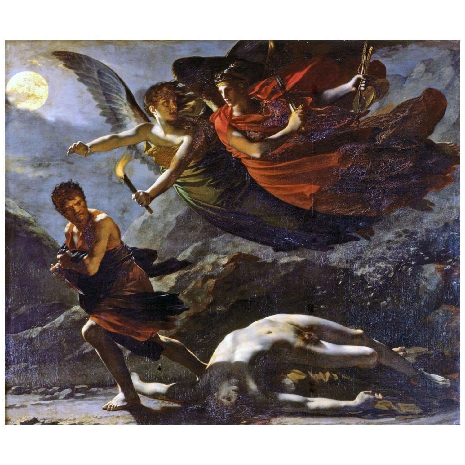   Pierre Paul Prudhon. Justice et Vengeance Divine poursuivant le Crime. 1808. Louvre