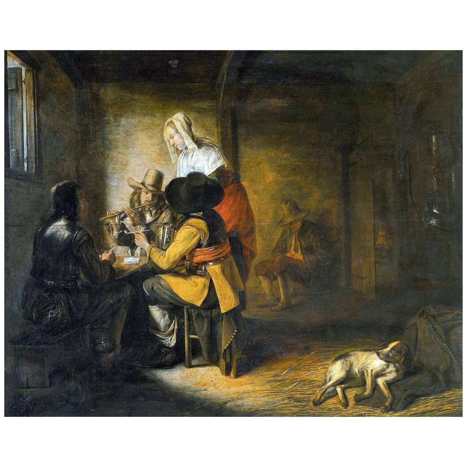   Pieter de Hooch. Interior with Flute Player. 1650-1655. Galleria Borghese, Roma