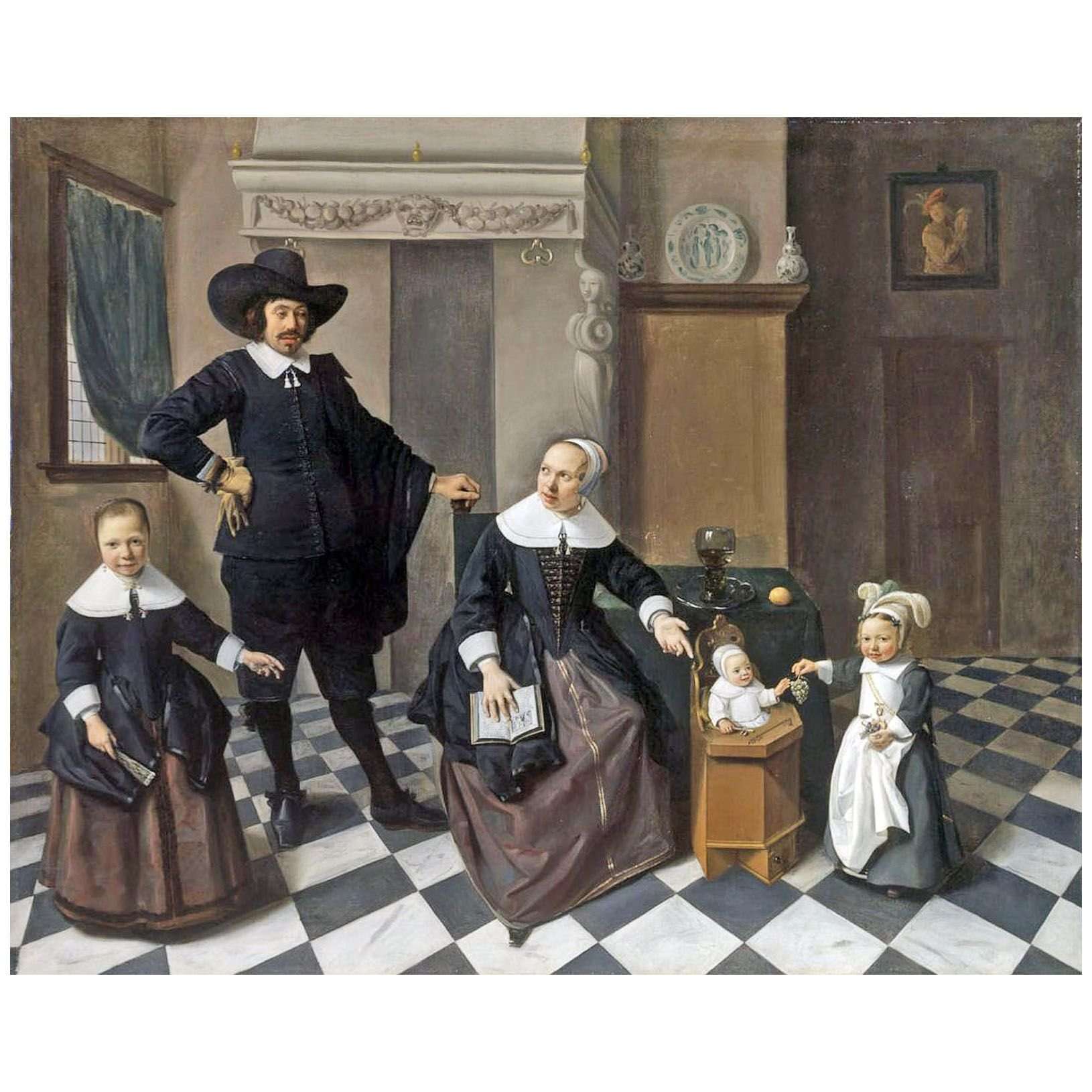   Pieter de Hooch. Portrait of the Family. 1655-1658. Museum of Fine Arts, Budapest