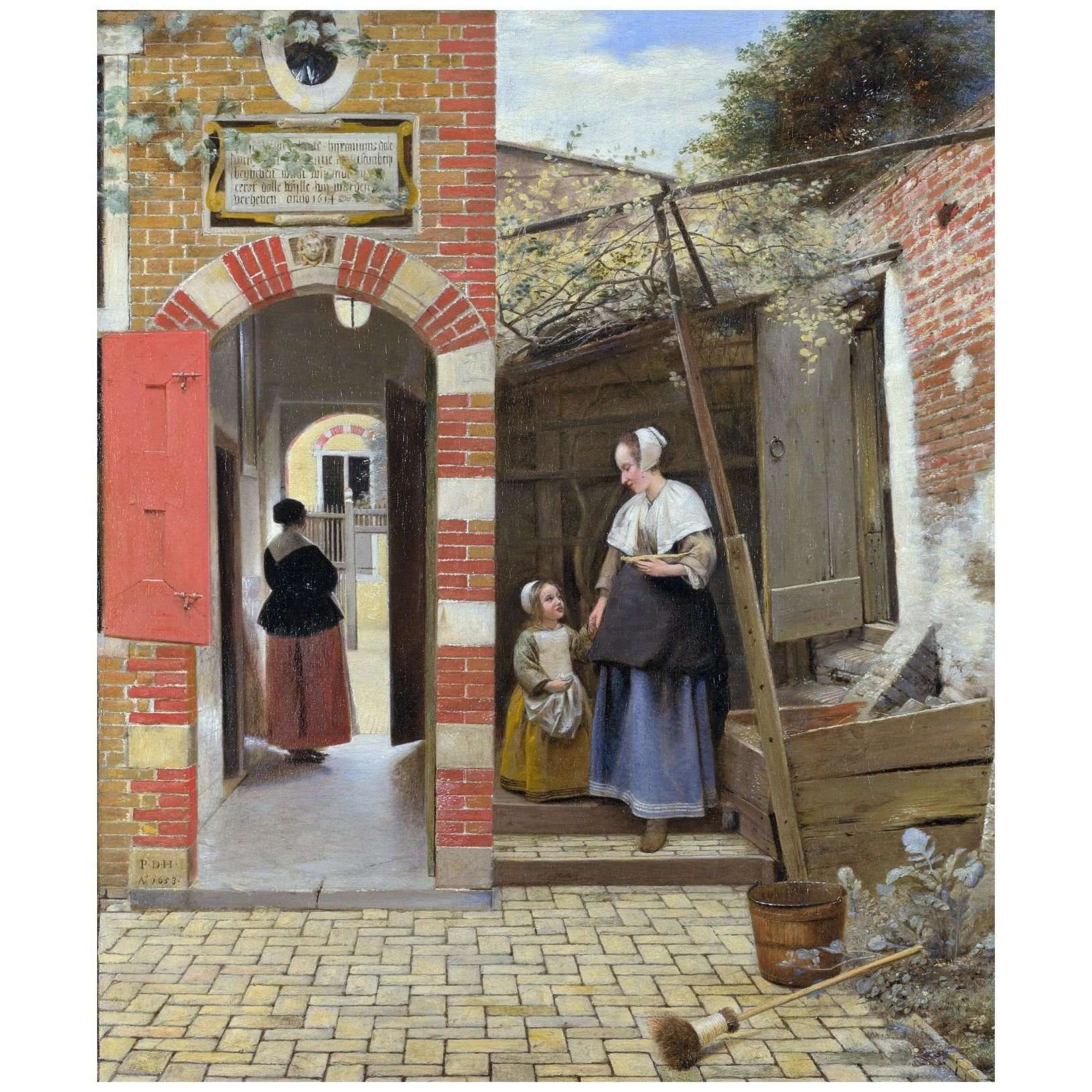   Pieter de Hooch. The Courtyard of House in Delft. 1658. National Gallery London