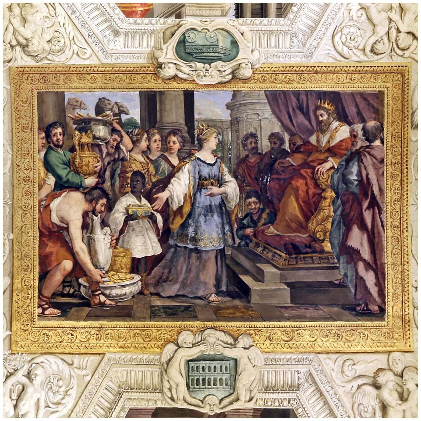    Pietro da Cortona. Salomon et la reine de Saba. 1615-1620. Palazzo Mattei di Giove Roma