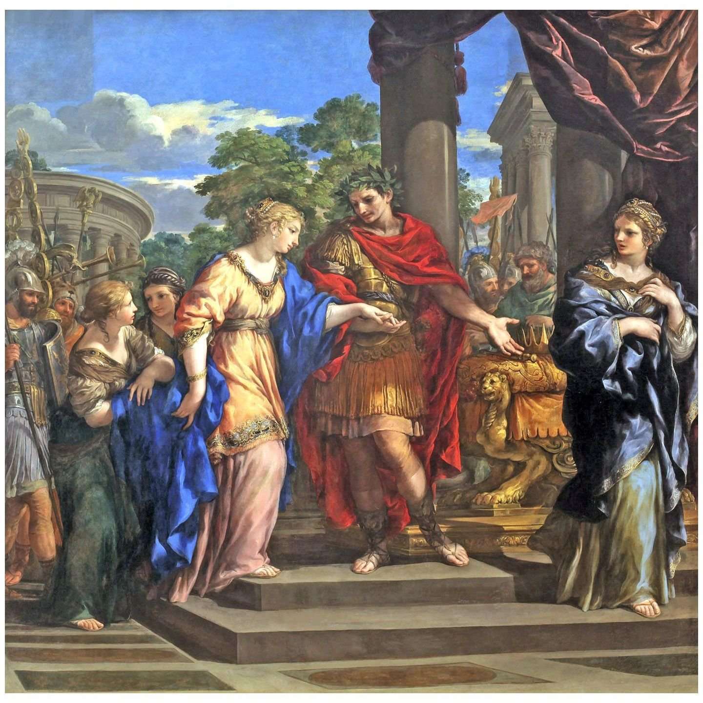    Pietro da Cortona. Cesare d? a Cleopatra il trono d'Egitto. 1637. MBA Lyon