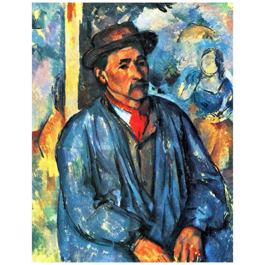  Paul Cezanne. Paysan en blouse bleue. 1897. Fort Worth Museum of Fine Arts