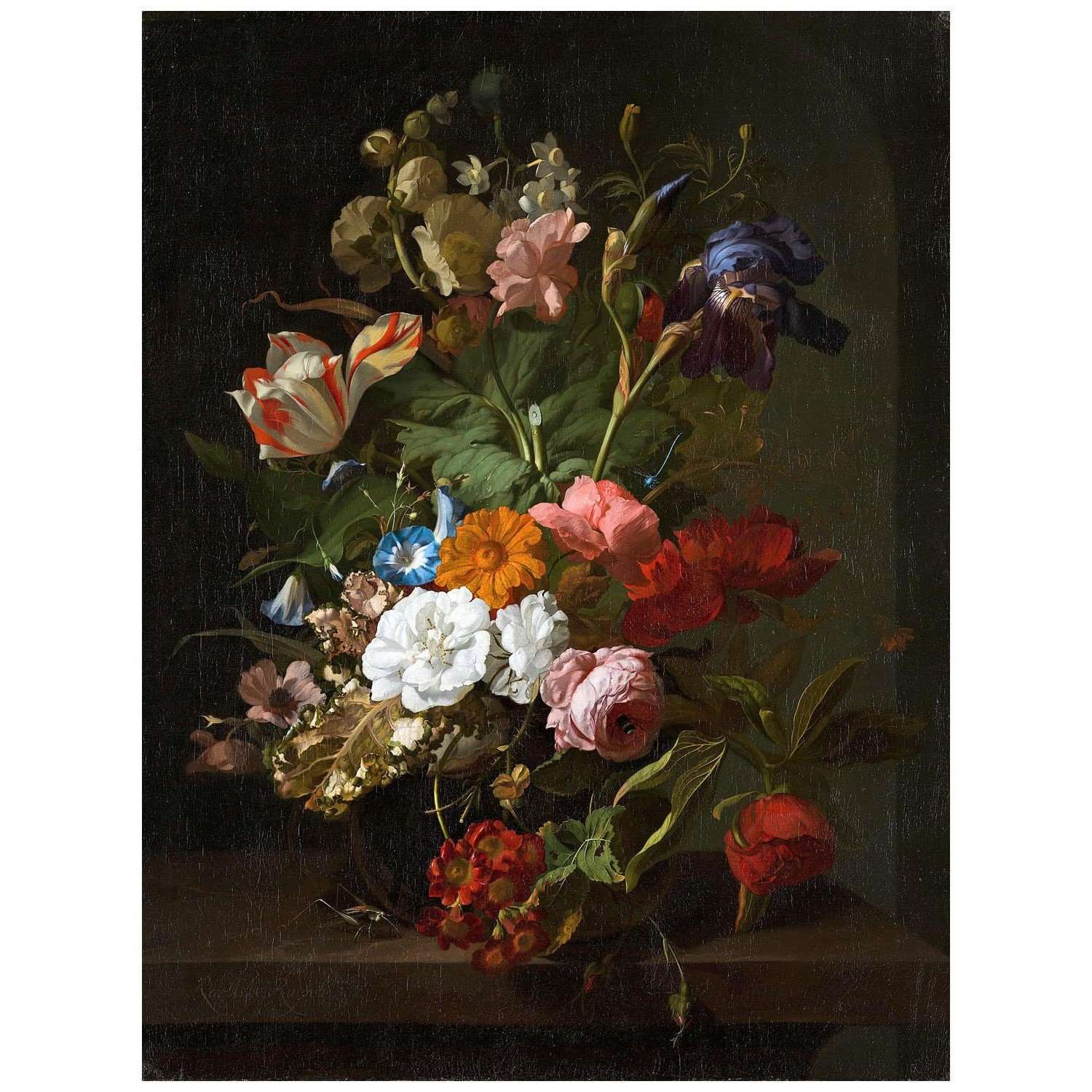  Rachel Ruysch. Vase with Flowers. 1700. Mauritshuis Den Haag