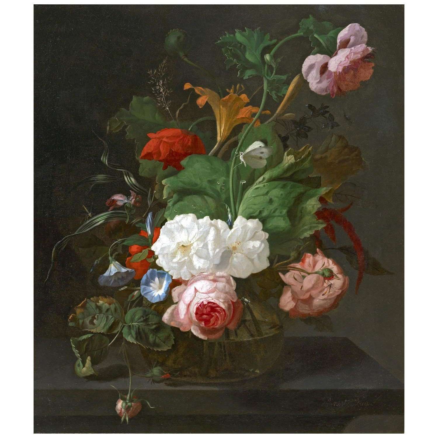  Rachel Ruysch. Summer Flowers in a Vase. 1701. Mauritshuis Den Haag