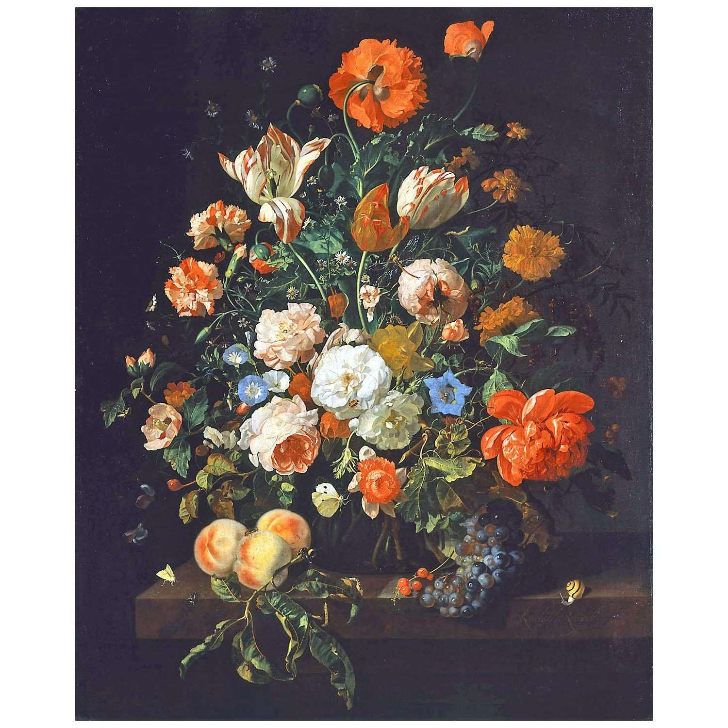  Rachel Ruysch. Vase with Flowers. 1706. KHM Wien