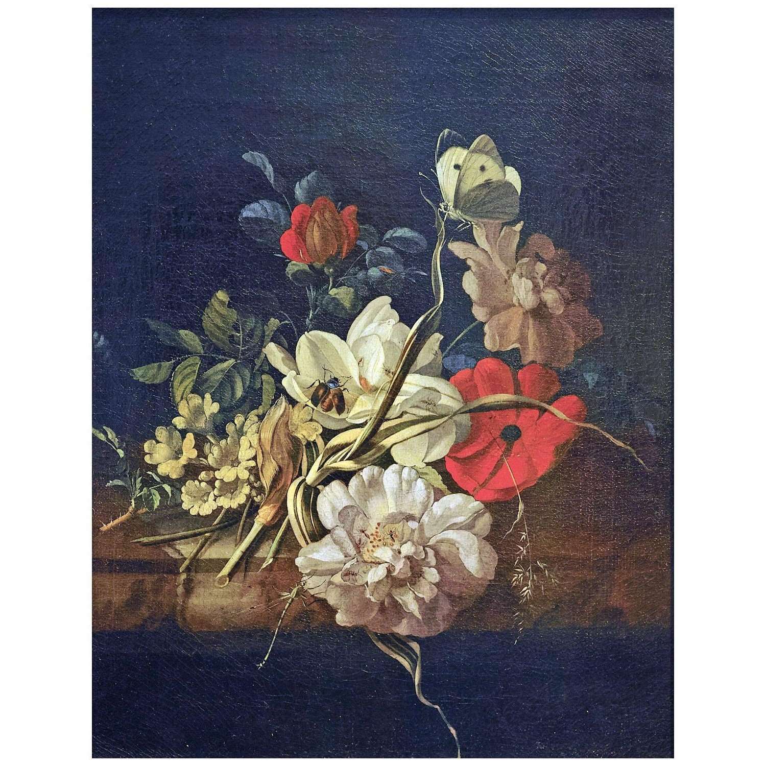  Rachel Ruysch. Bouquet of Flowers. 1725. Hamburger Kunsthalle
