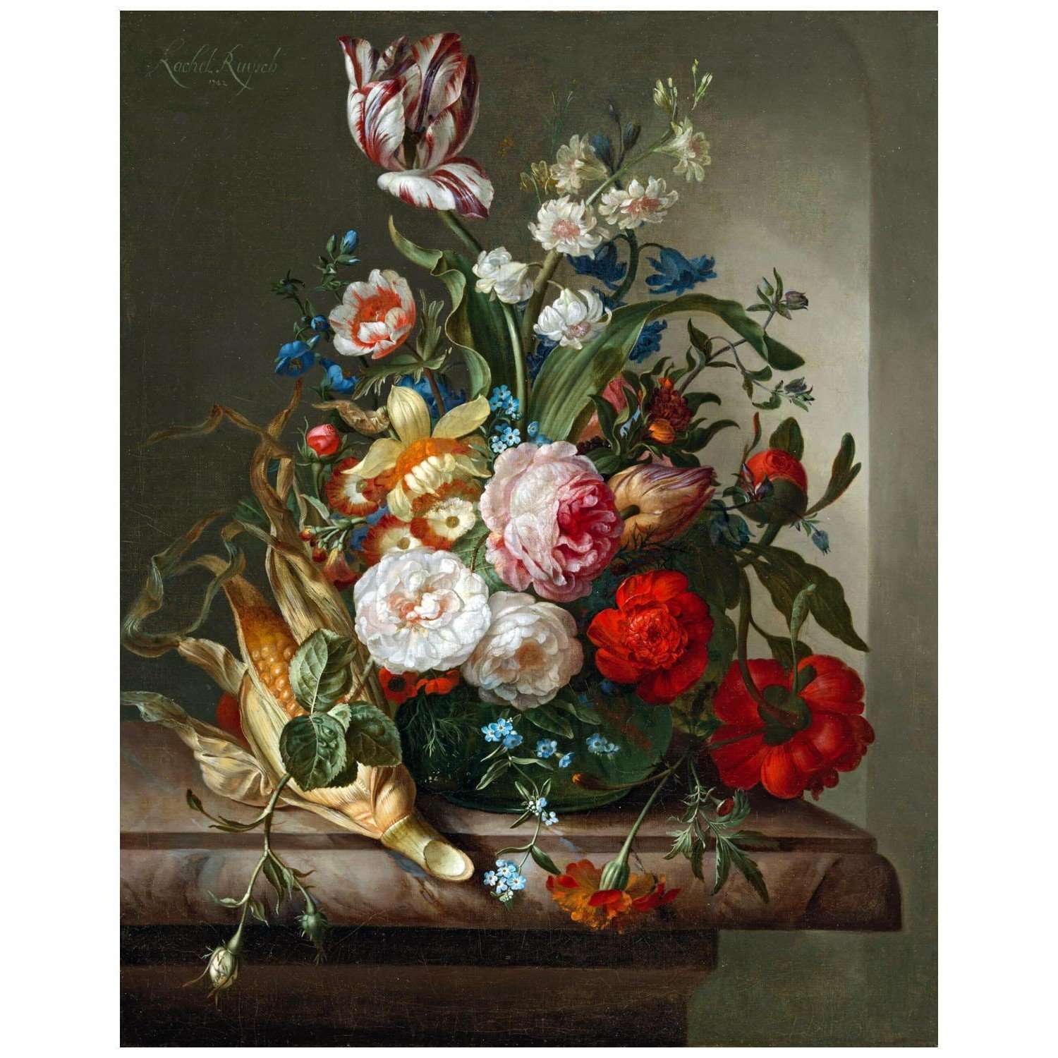  Rachel Ruysch. Vase of Flowers. 1742. National Gallery of Ireland, Dublin