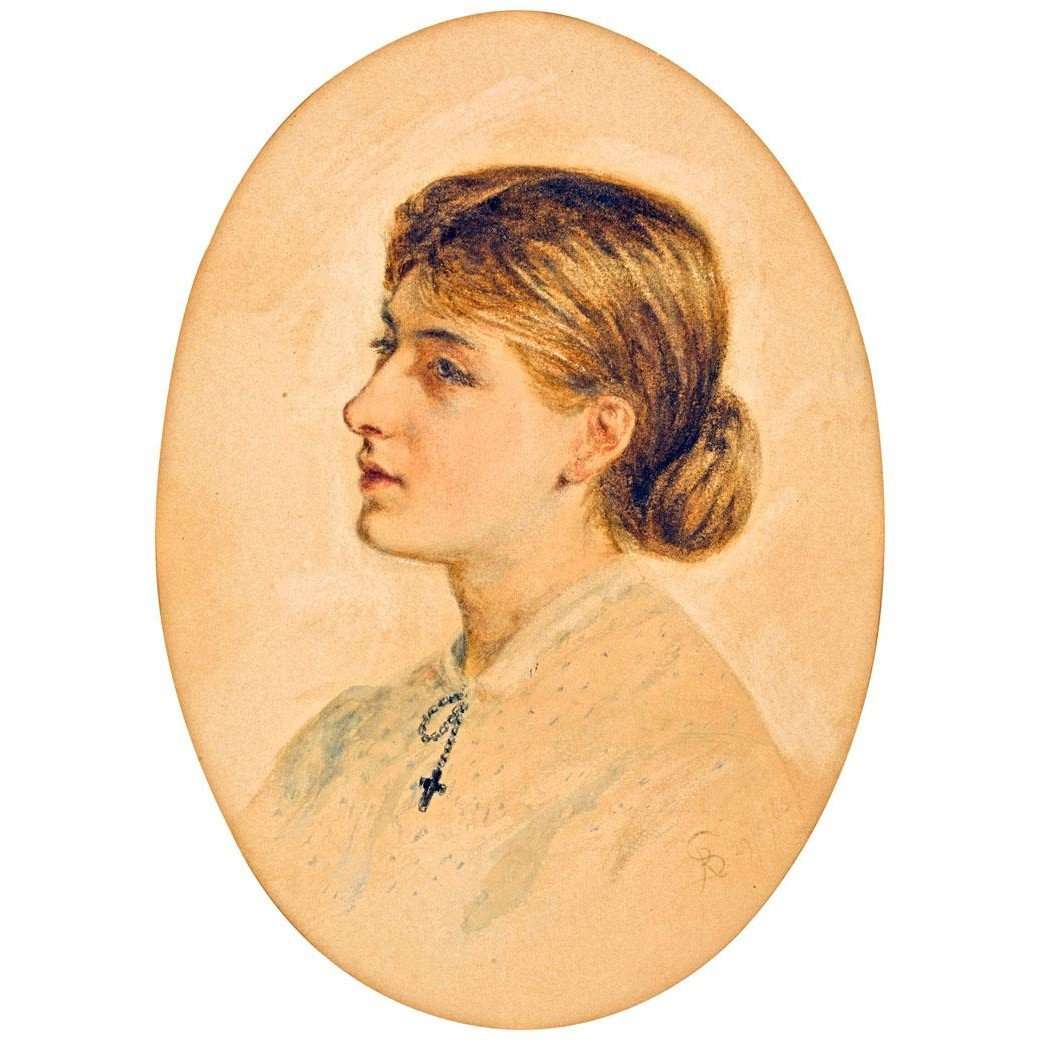  Rebecca Solomon. Portrait of Louisa Baldwin. 1865. Private collection