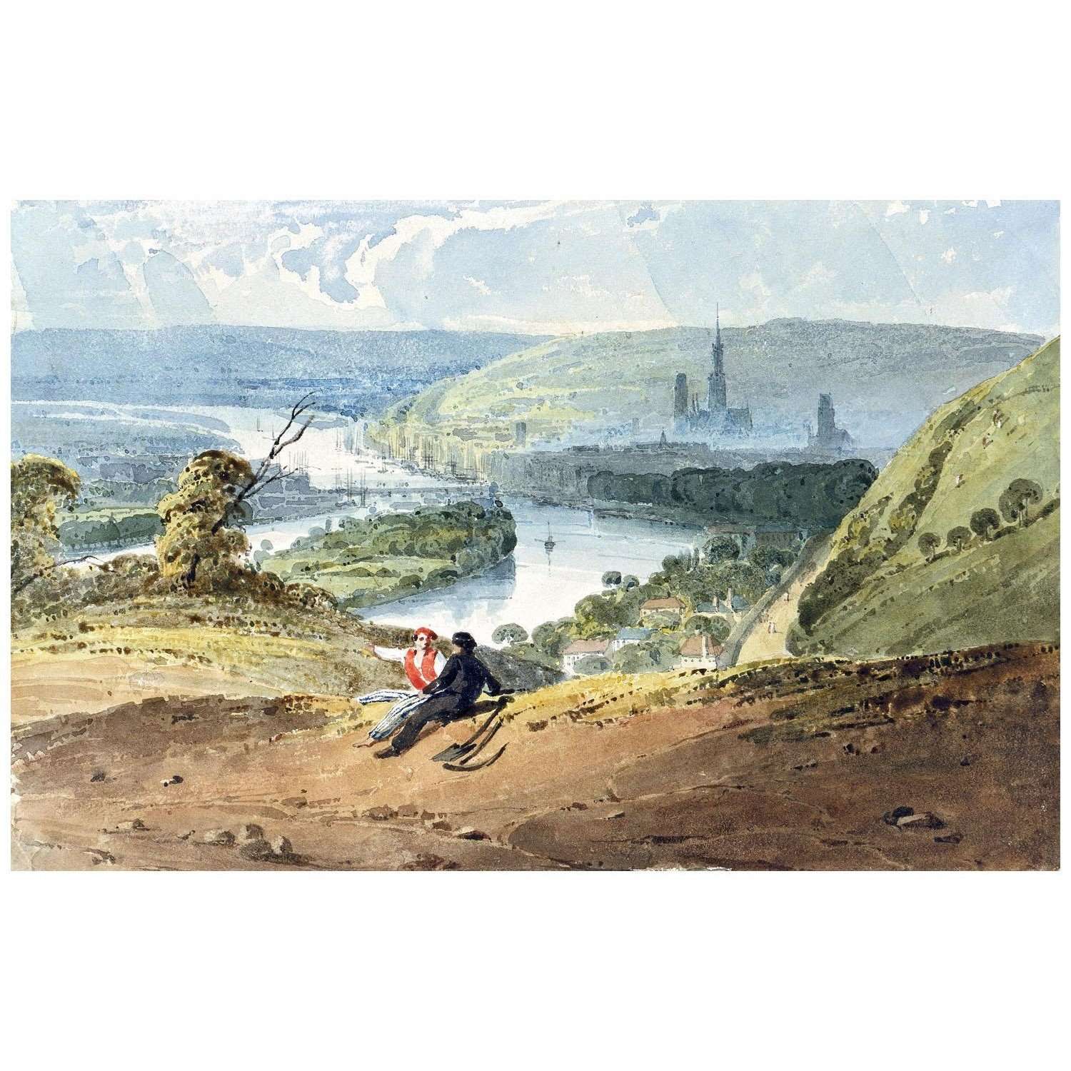  Richard Bonington. View of Rouen. 1821. Metropolitan Museum New York