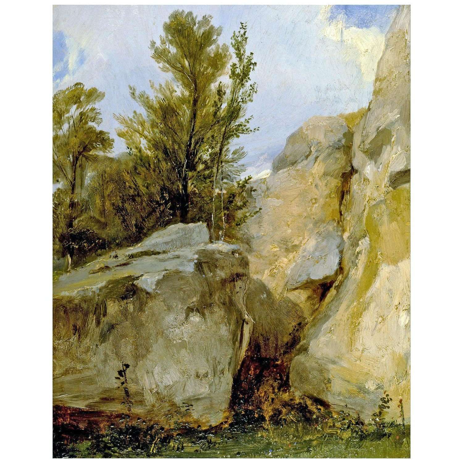  Richard Bonington. In the Forest of Fontainebleau. 1825. Yale Center for British Art
