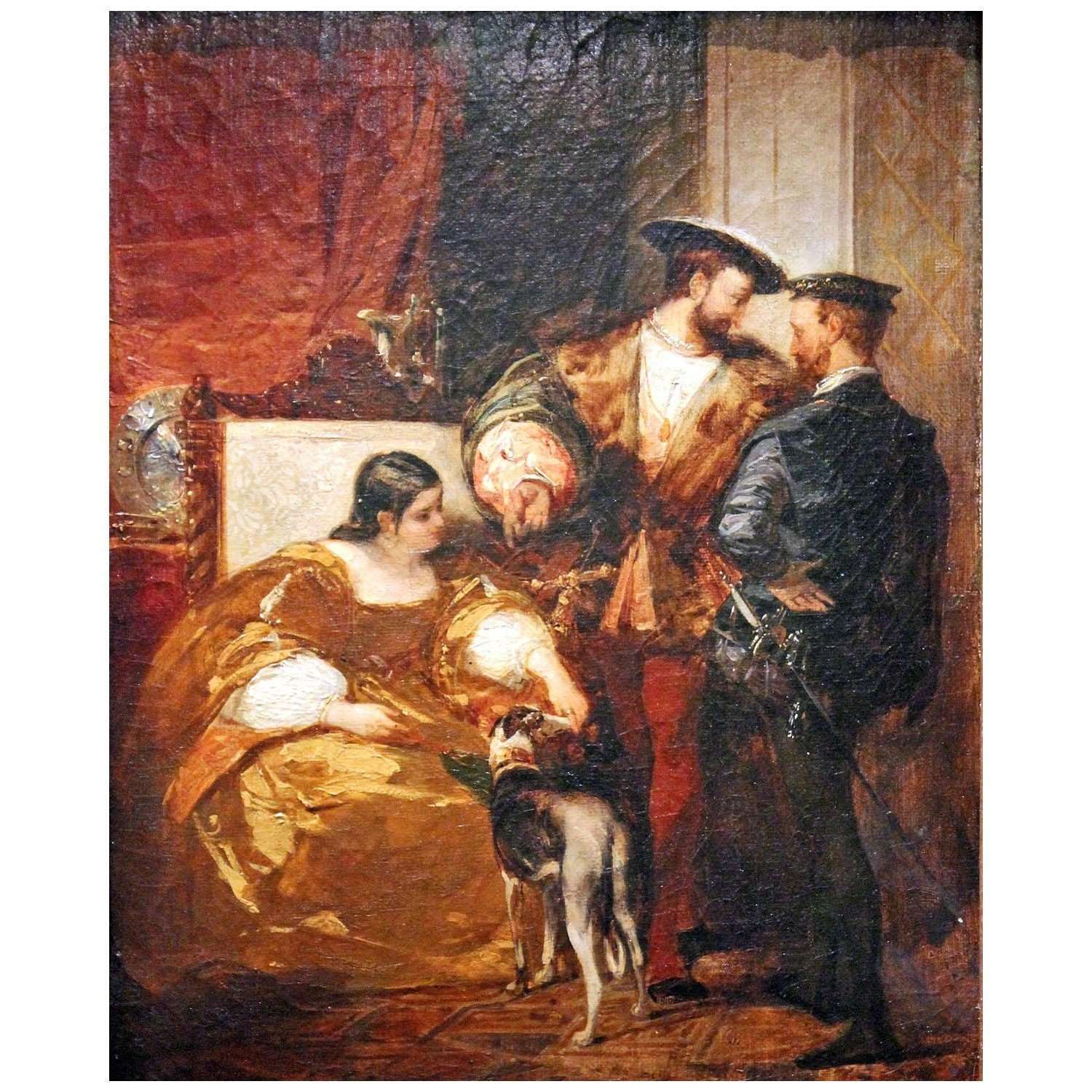  Richard Bonington. Francis I, Charles V and the Duchess of ?tampes. 1827. Louvre