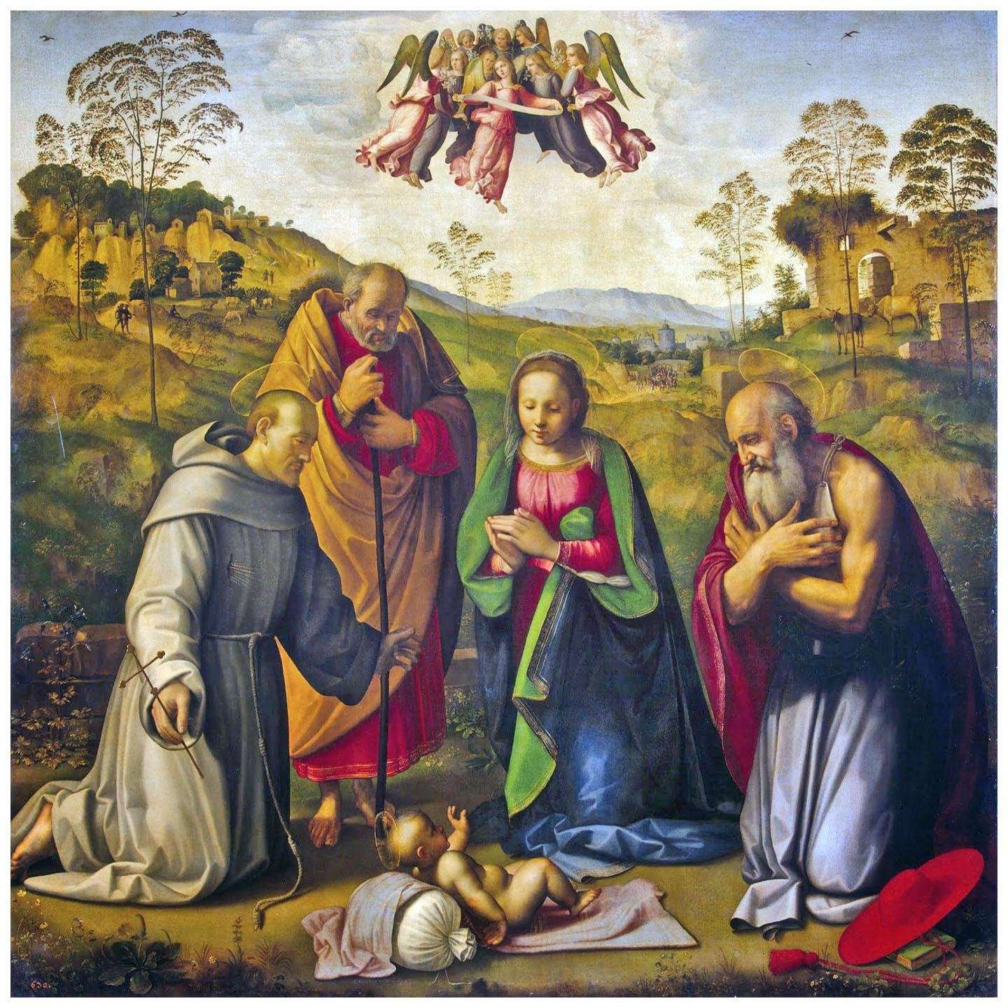  Ridolfo del Ghirlandaio. Sacra Famiglia con i Santi. 1511. Museo dellErmitage