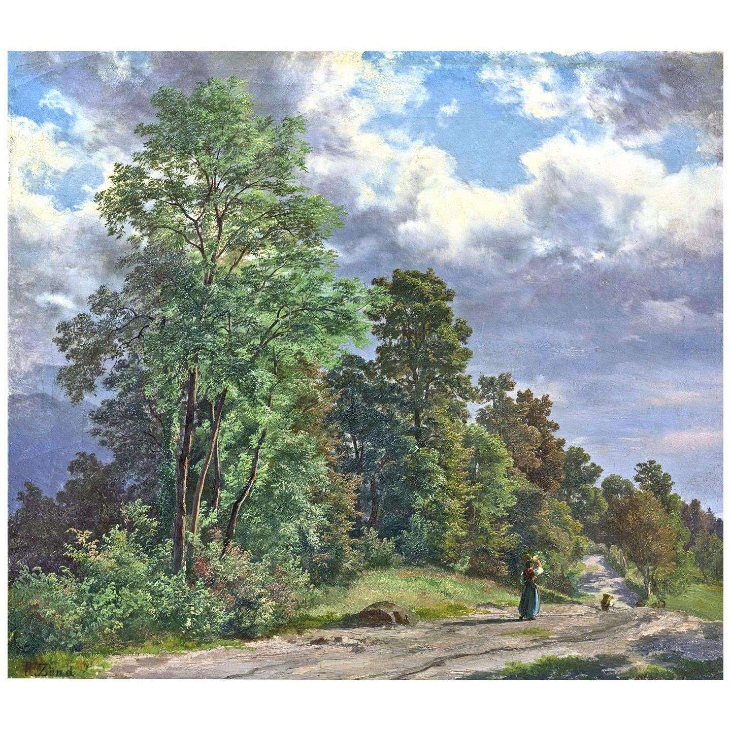  Robert Zund. Weg am Waldrand. 1850. Privatsammlung