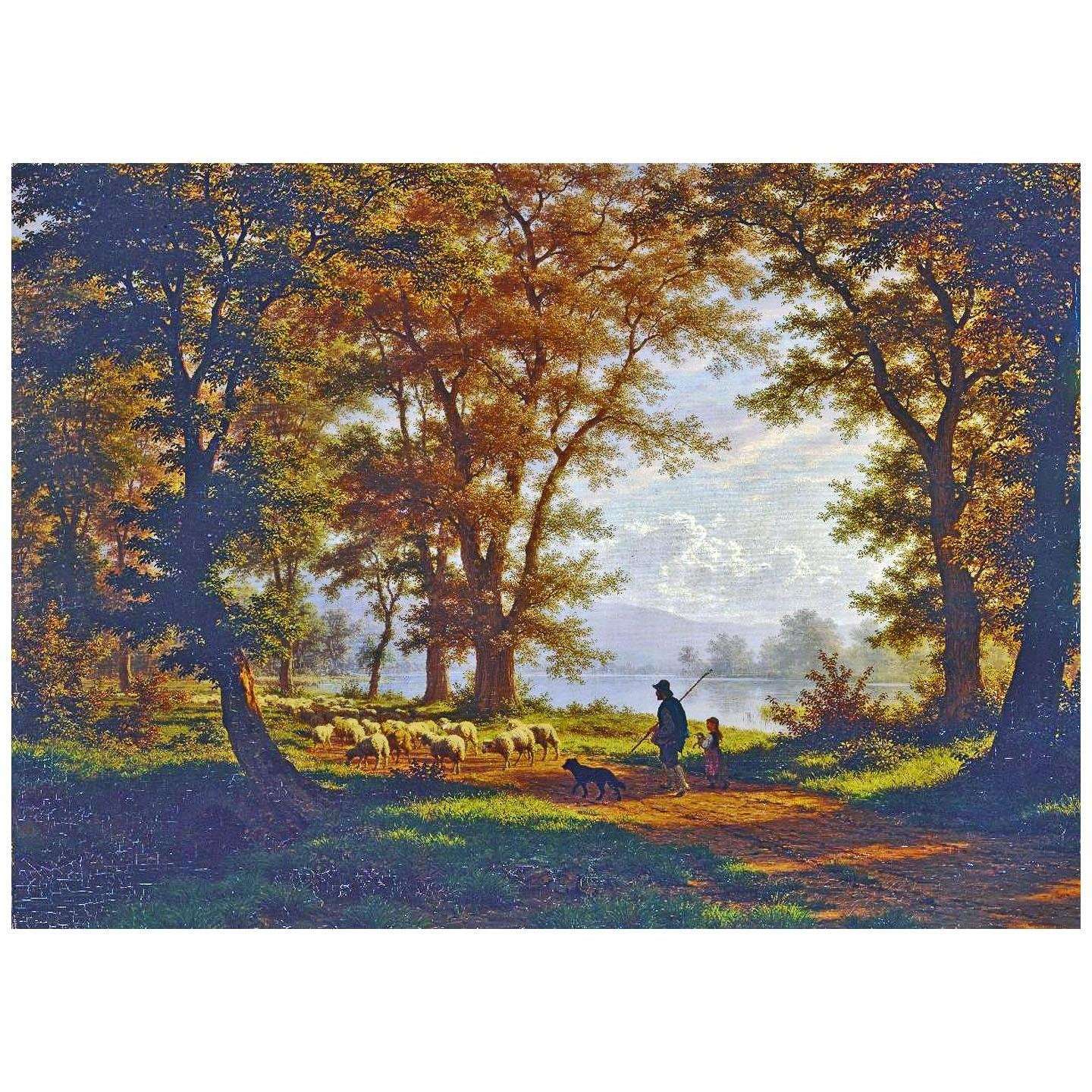  Robert Zund. Abendlandschaft mit Schafherde. 1890. Kunsthaus Zurich