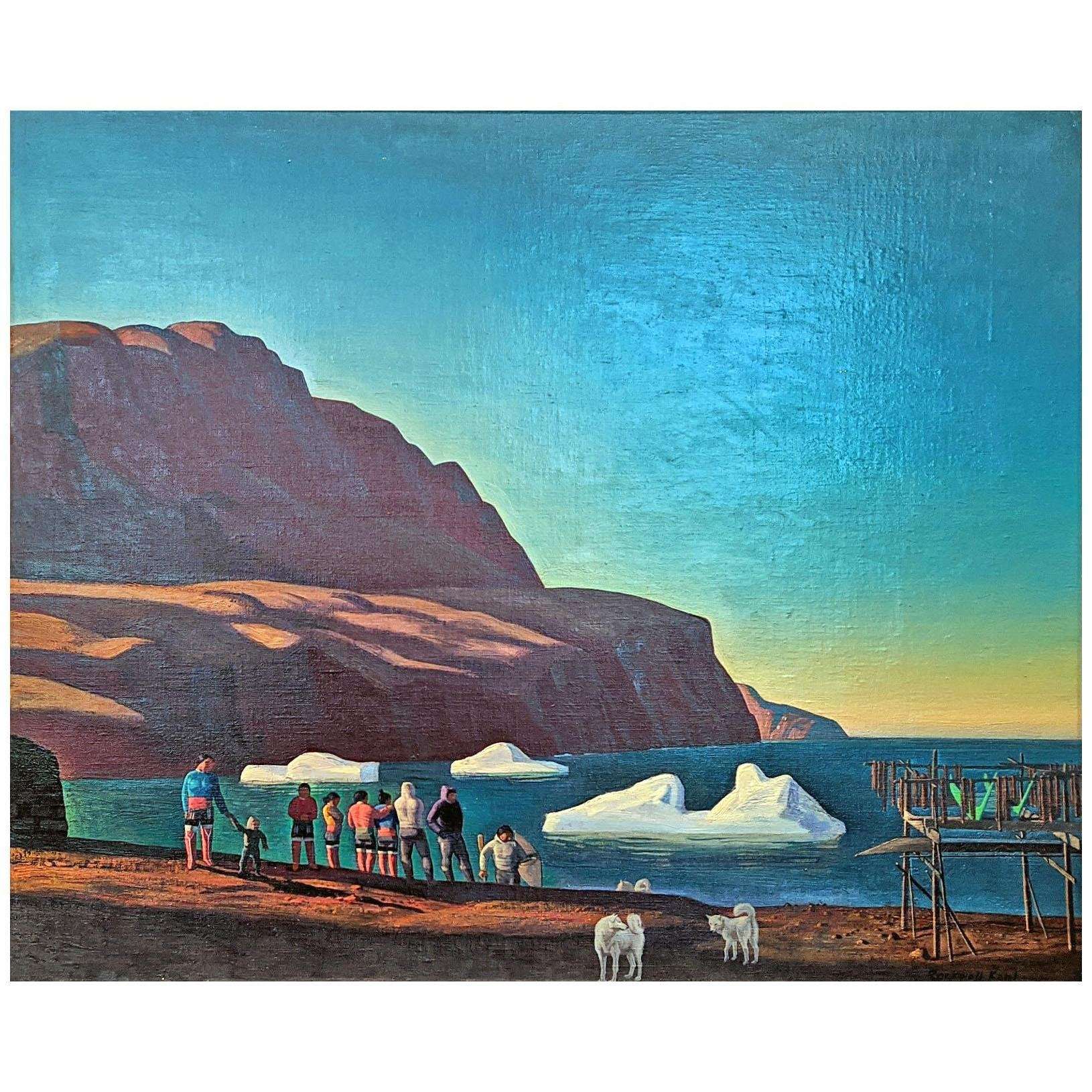  Rockwell Kent. Greenlanders near Godhavn. 1932. Hermitage Museum