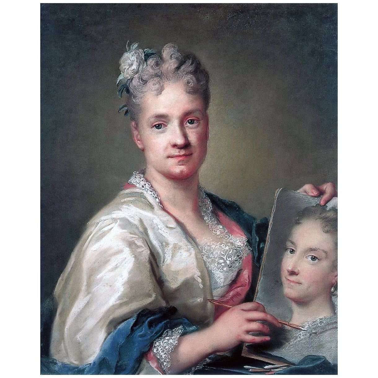  Rosalba Carriera. Autoritratto con il ritratto della sorella. 1715. Uffuzi