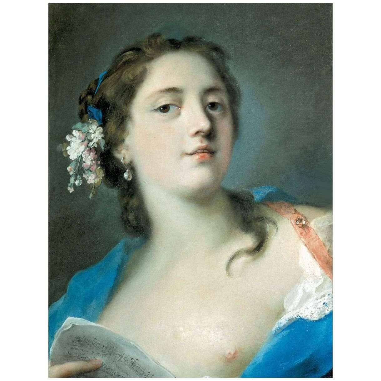  Rosalba Carriera. La cantante Faustina Bordoni. 1724. Gemaldegallerie Dresden