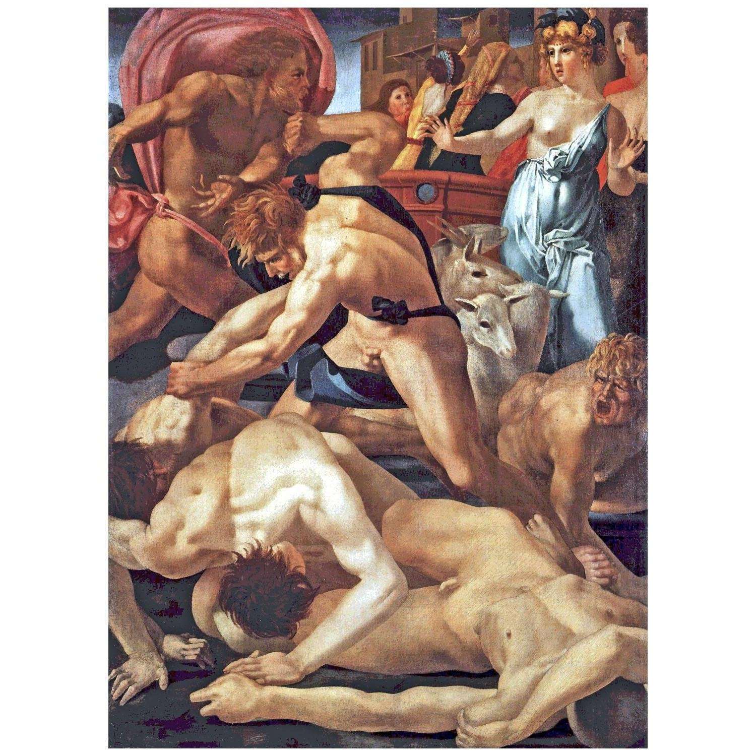  Rosso Fiorentino. Mos? difende le Figlie di Ietro. 1523. Galleria degli Uffizi