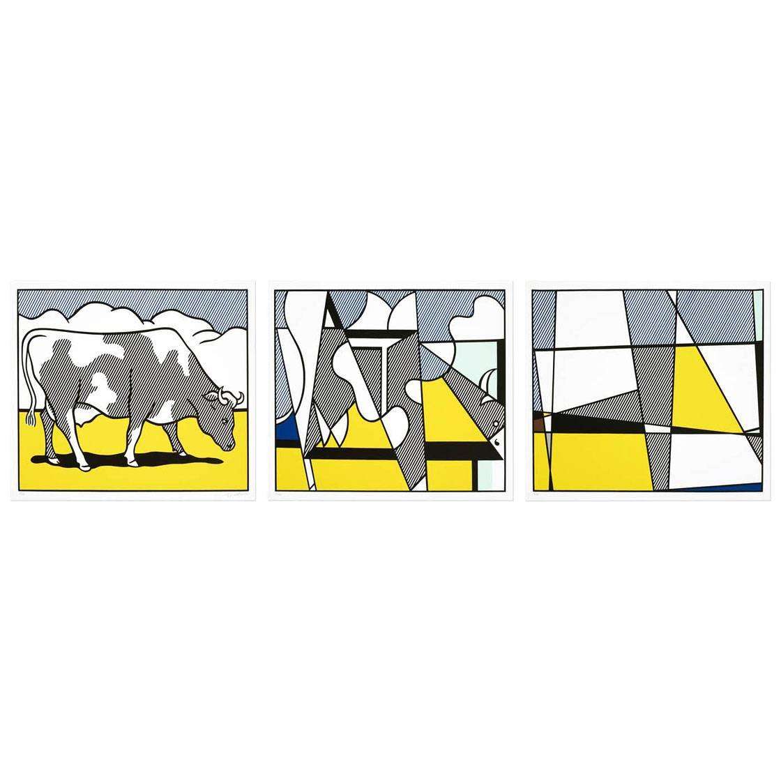  Roy Lichtenstein. Cow Triptych. 1982. S.M.A.K. Ghent