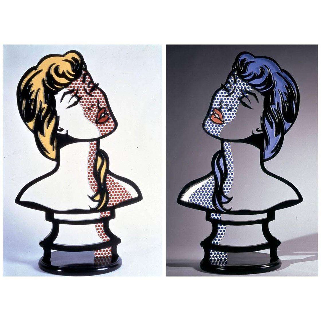  Roy Lichtenstein. Sunlight, Moonlight. 1996, Two-side sculpture. Whitney Museum NY
