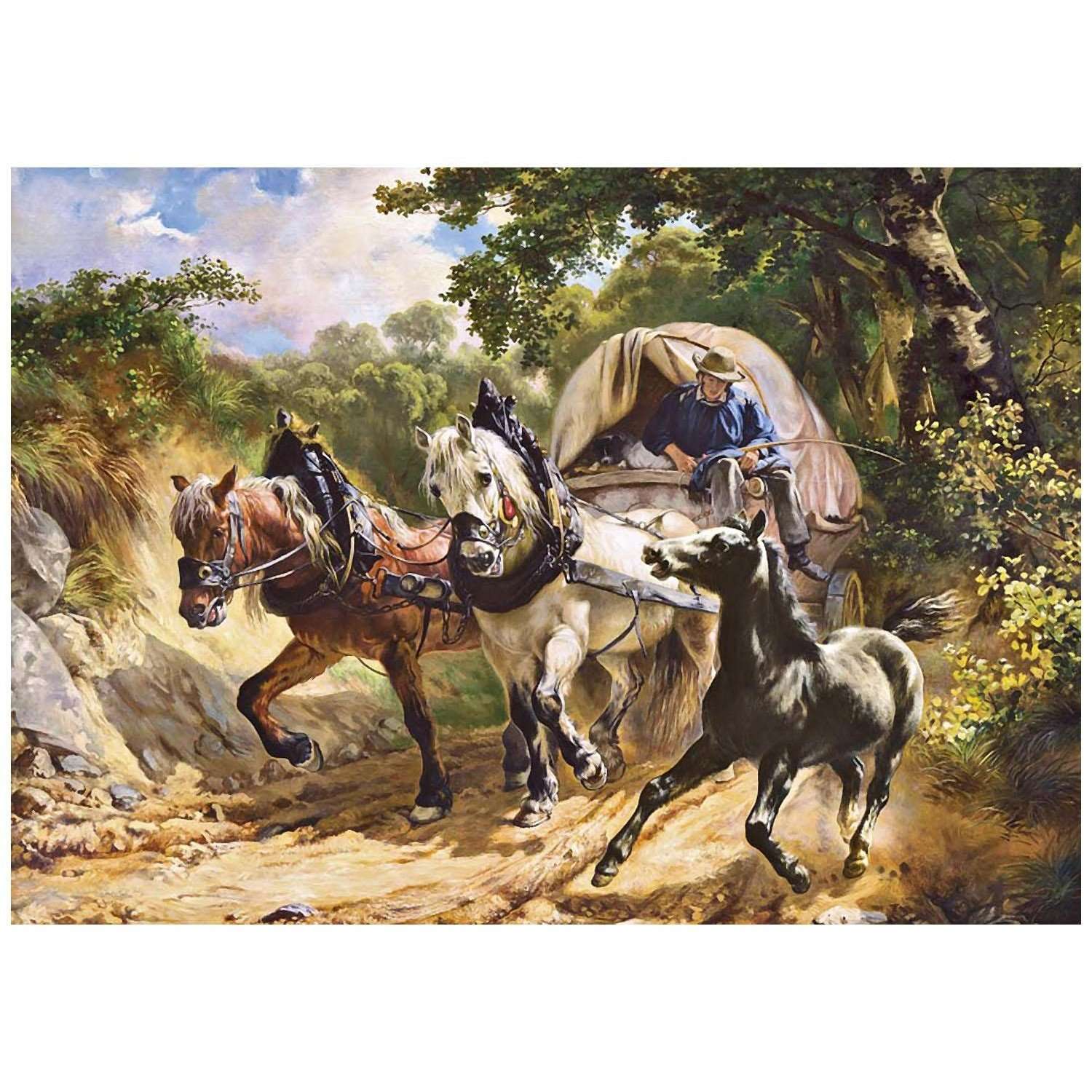  Rudolf Koller. Botenwagen im Hohlweg. 1855. Kunsthalle Basel