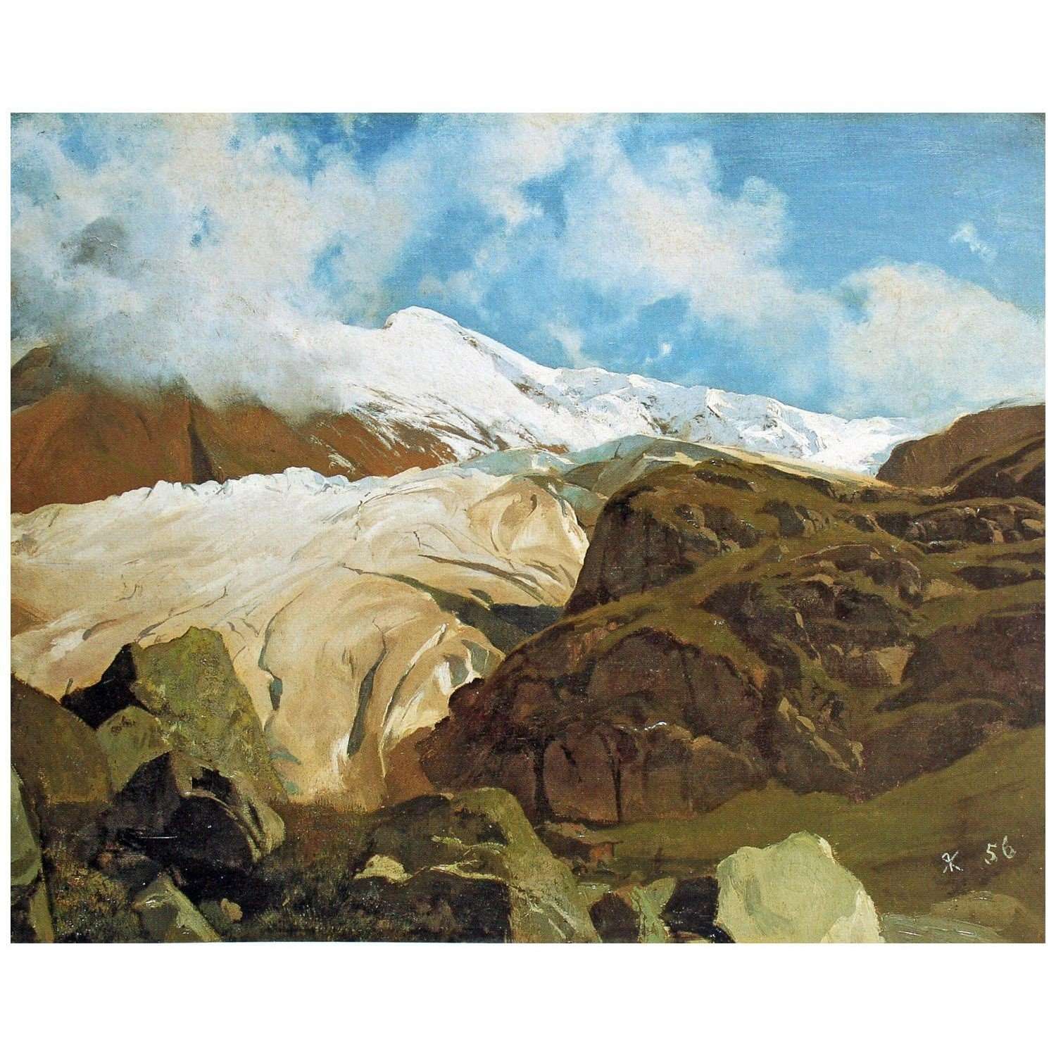  Rudolf Koller. Gletcher am Sustenpass. 1856. Kundthaus Zurich