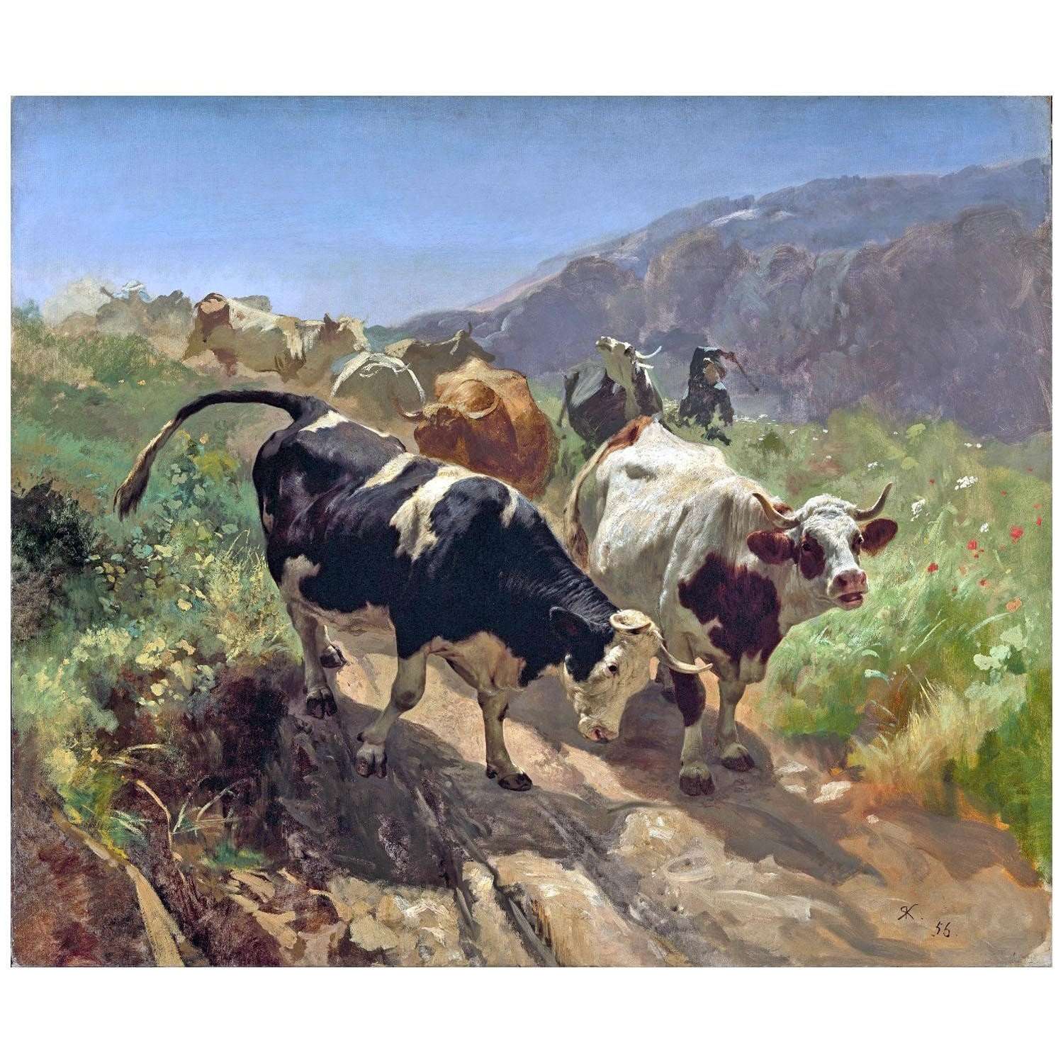 Rudolf Koller. Absteig von der Alp. 1856. Kunstmuseum Winterthur