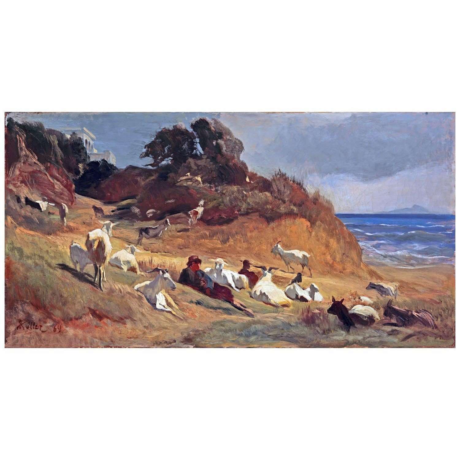  Rudolf Koller. Ziegenherde am Strand. 1869. Kunstmuseum Winterthur