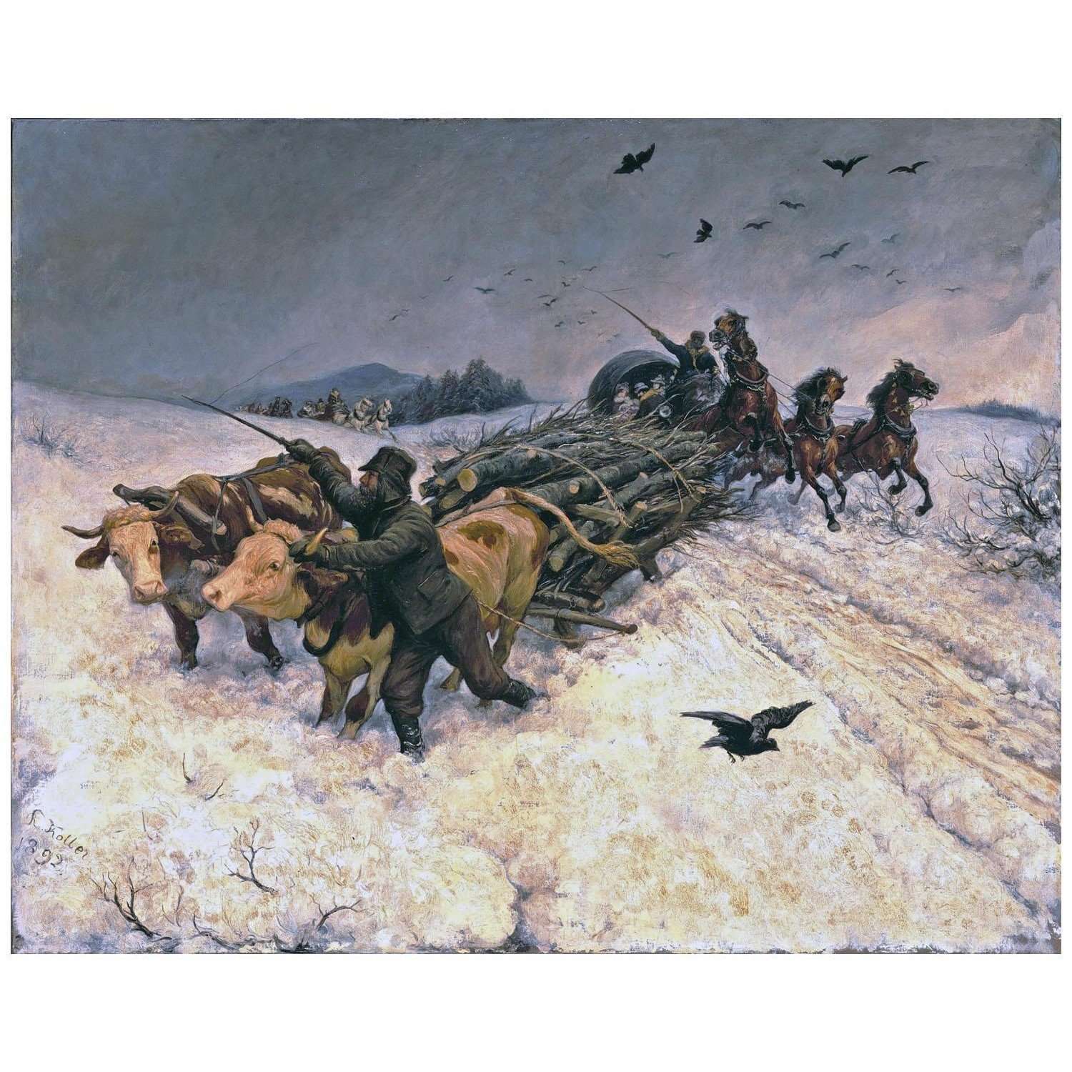  Rudolf Koller. Schlittenfahrt. 1892. Kunstmuseum Bern