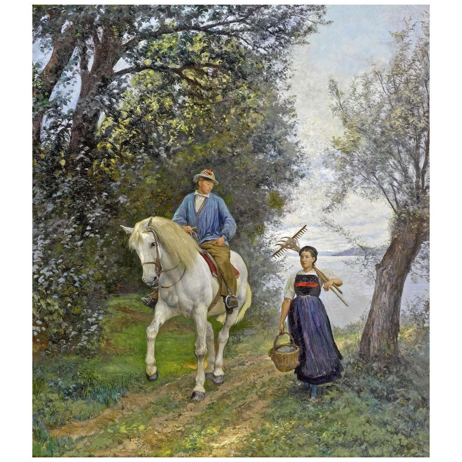  Rudolf Koller. Reiter und B?uerin. 1898. Privatbesitz