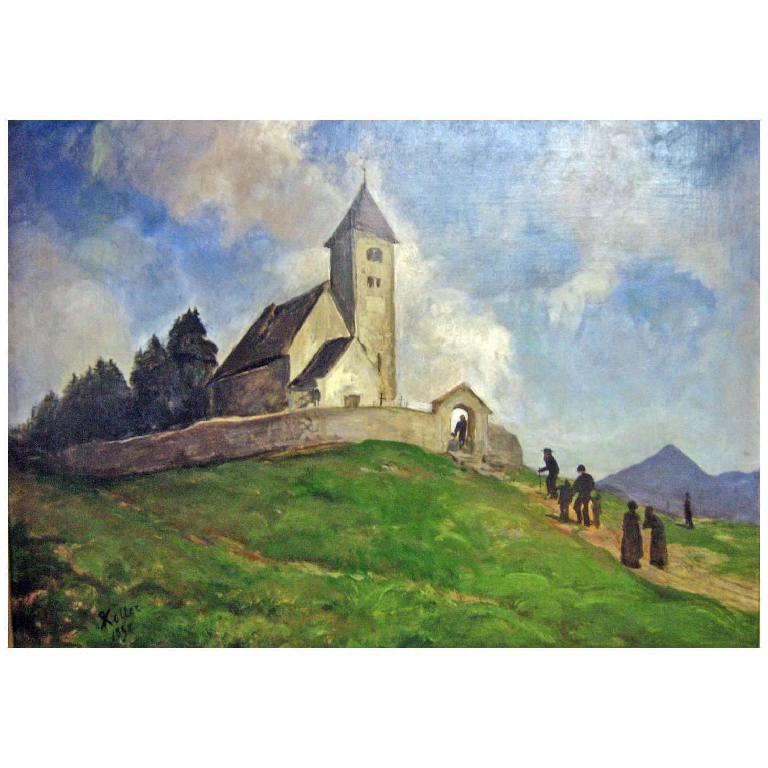  Rudolf Koller. Die Kirche St. Remigius in Falera. 1898. Privatbesitz