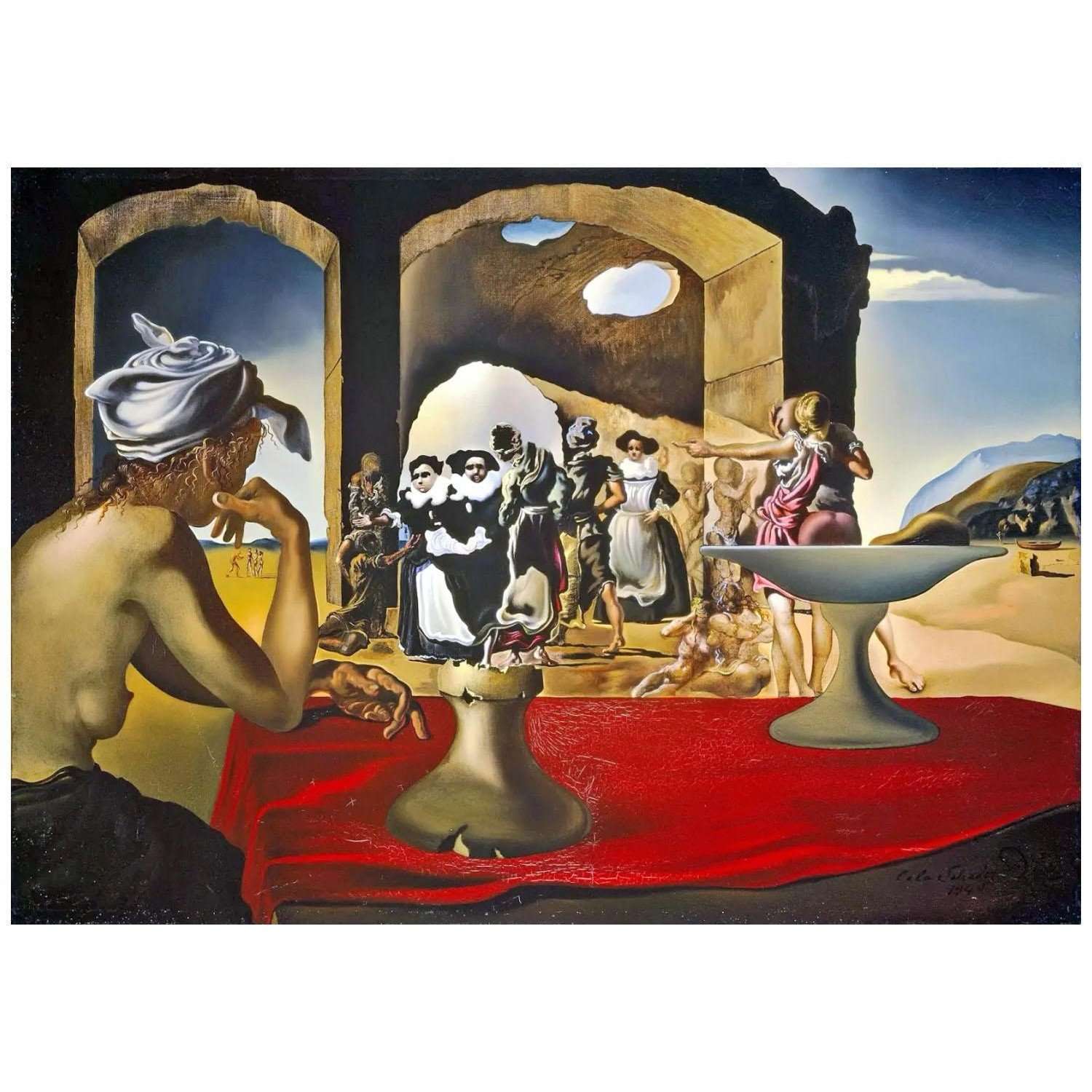  Salvador Dali. Slave Market with a Bust of Voltaire. 1940. Dali Museum St. Petersburg, USA
