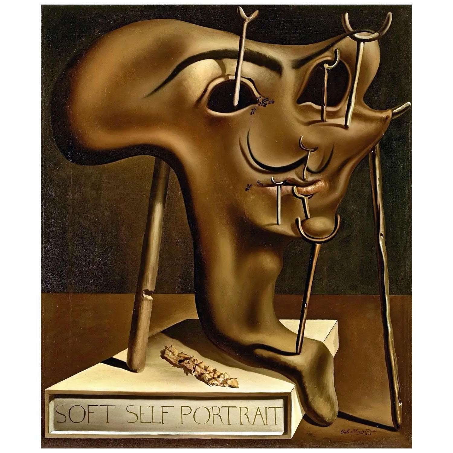  Salvador Dali. Soft Self Portrait. 1941. Dal?'s Theatre-Museum, Figueres