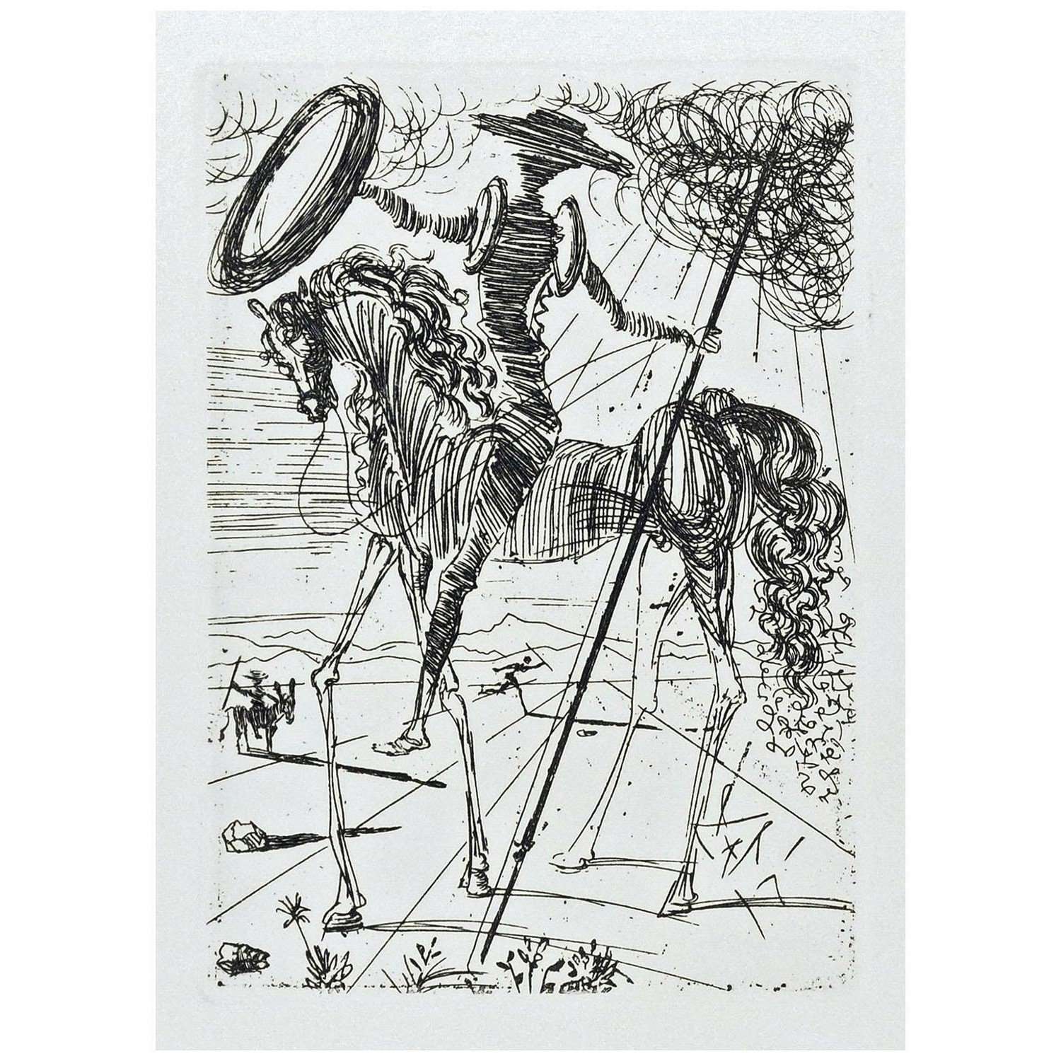  Salvador Dali. Don Quixote. 1946. Etching. Private collection