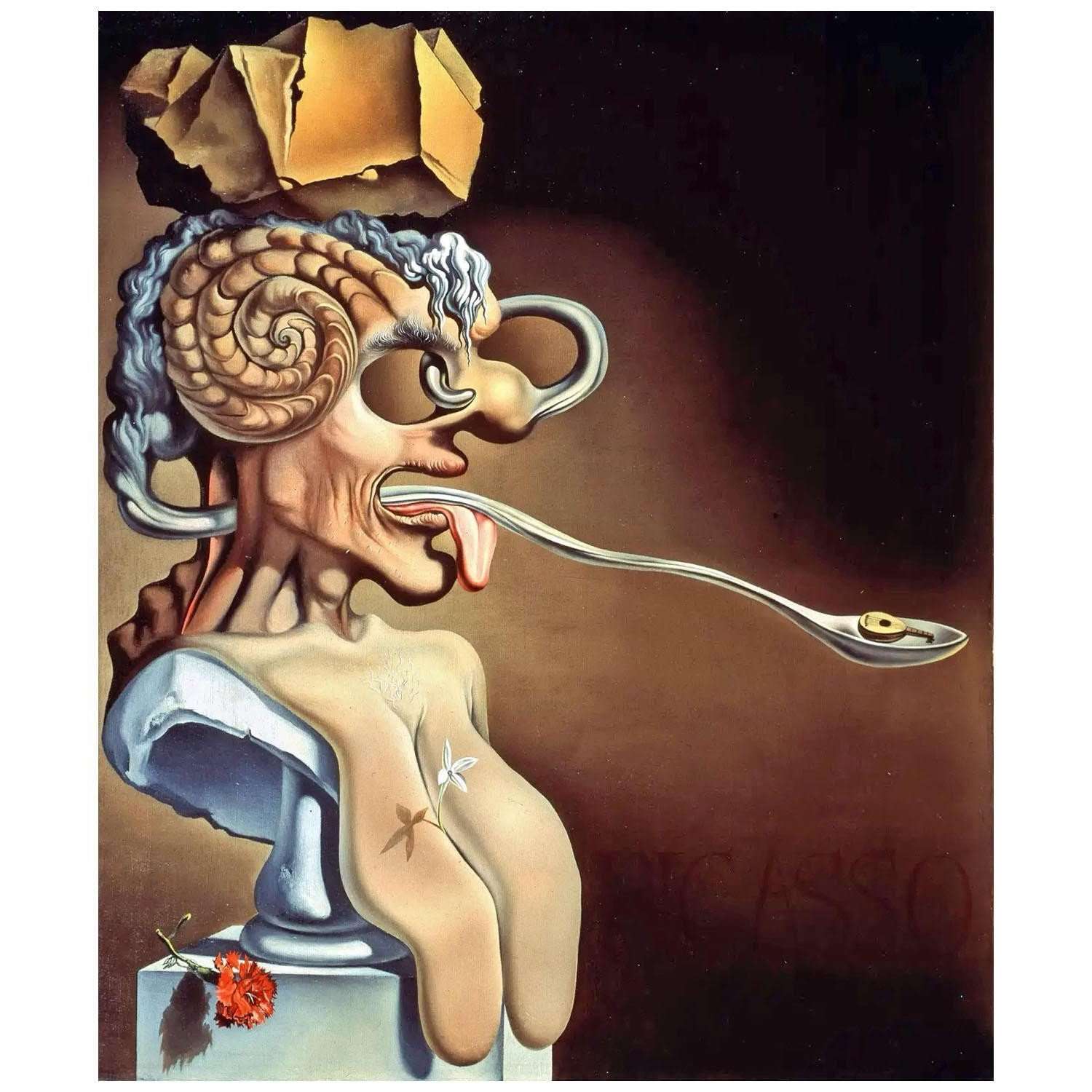  Salvador Dali. Portrait of Pablo Picasso. 1947. Dali's Theatre-Museum, Figueres