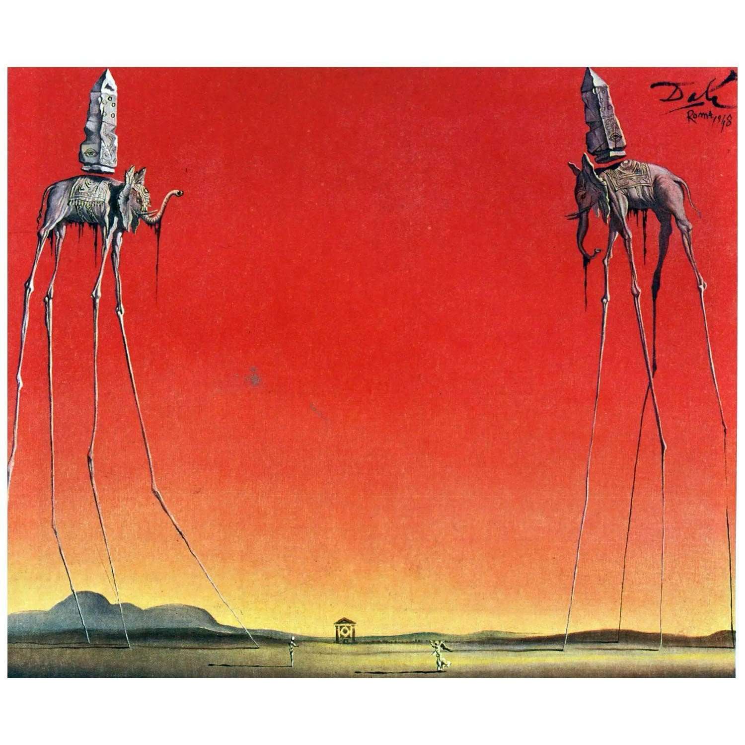  Salvador Dali. Two Elephants. 1948. Dali's Theatre-Museum, Figueres