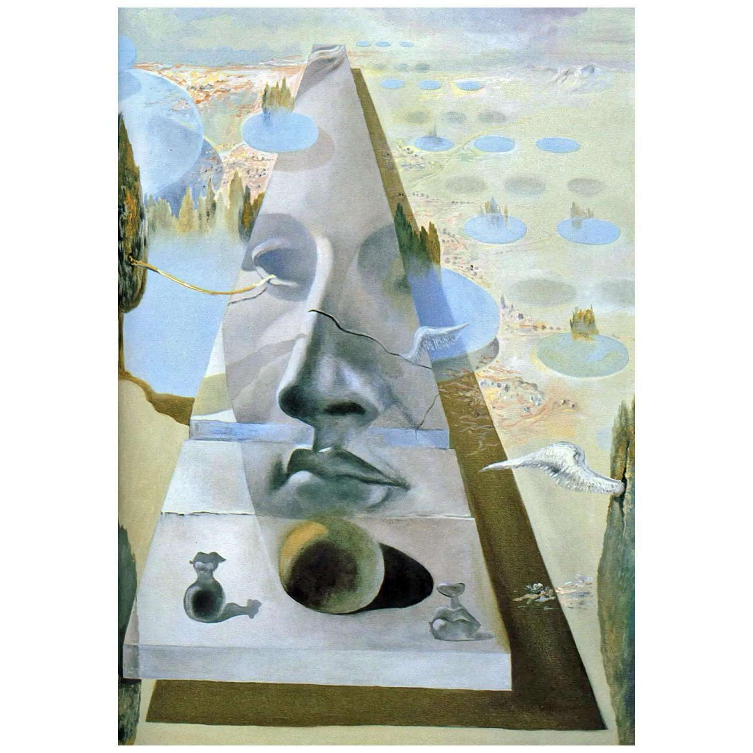  Salvador Dali. The Face of Aphrodite of Cnidus in a Landscape. 1981. Dali Museum Figueres