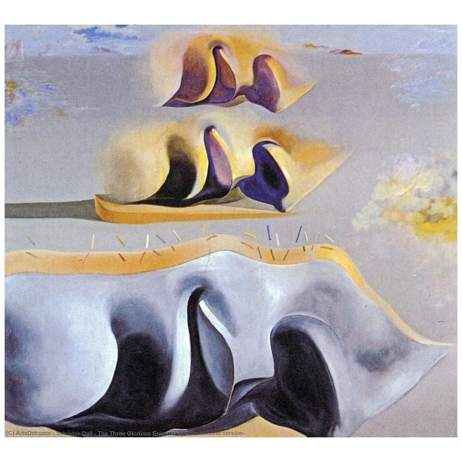  Salvador Dali. The Three Glorious Enigmas of Gala. 1982. Private collection