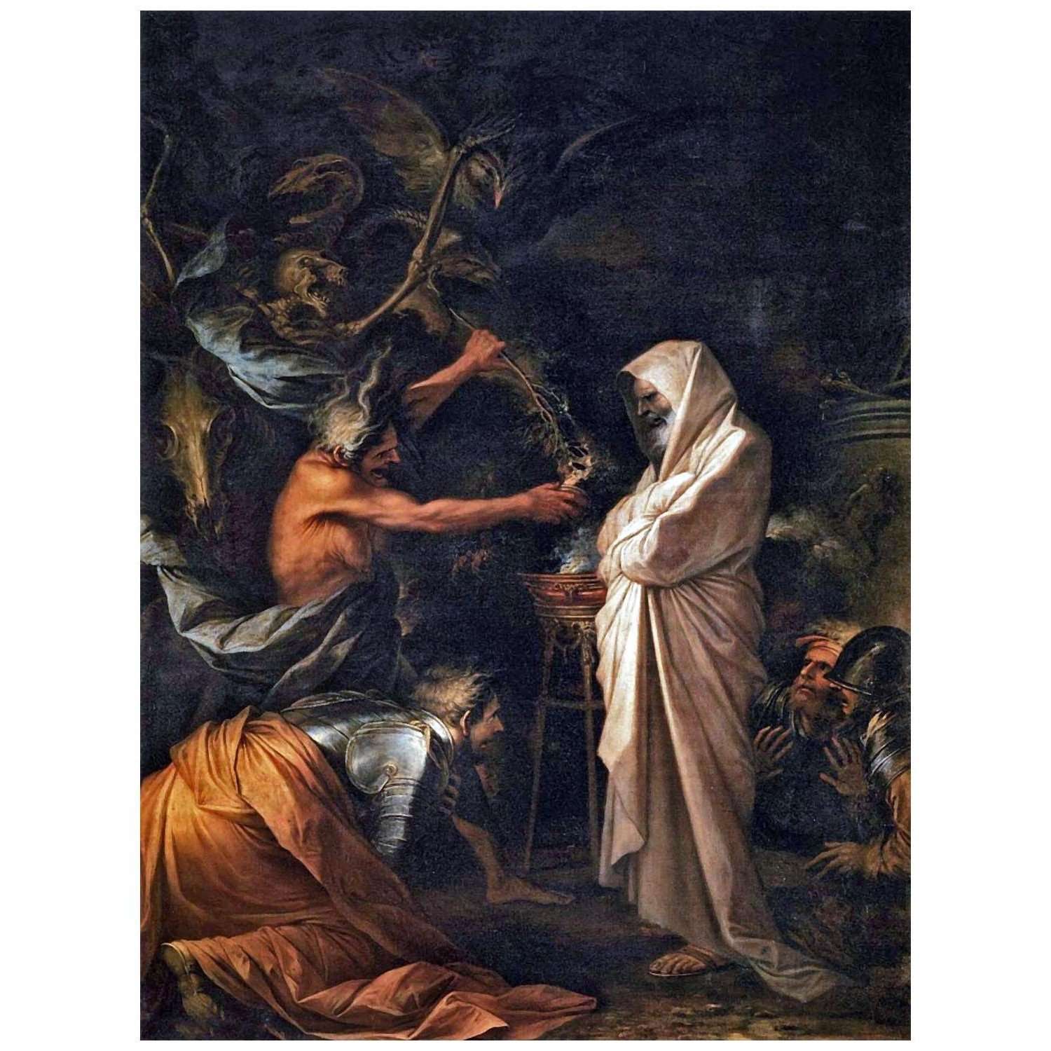  Salvator Rosa. L'ombra di Samuele appare a Saul. 1668. Musee du Louvre