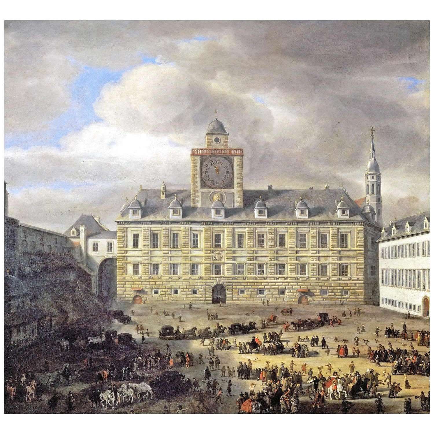   Samuel van Hoogstraten. View of Hofburg. 1651. KHM Wien