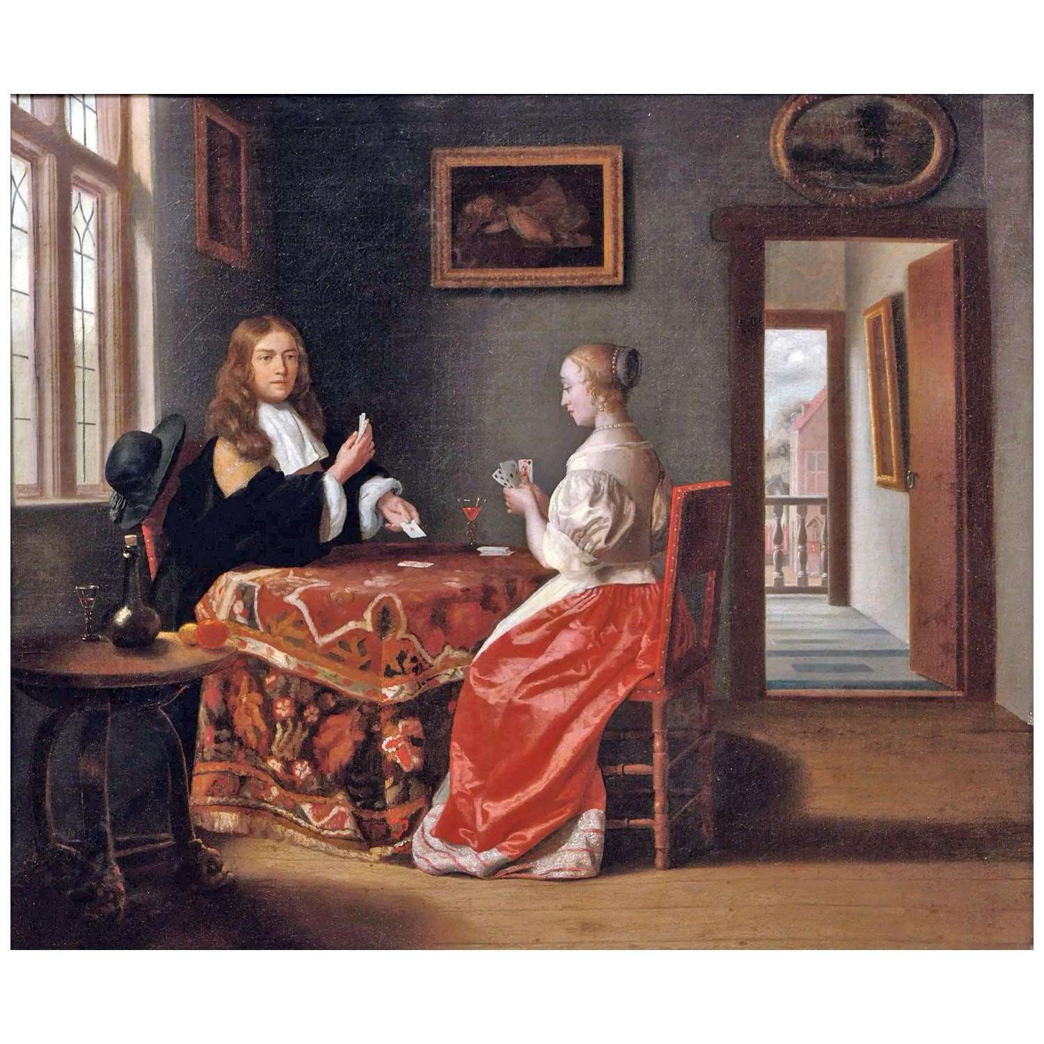  Samuel van Hoogstraten. Playing Cards. 1658. Louvre