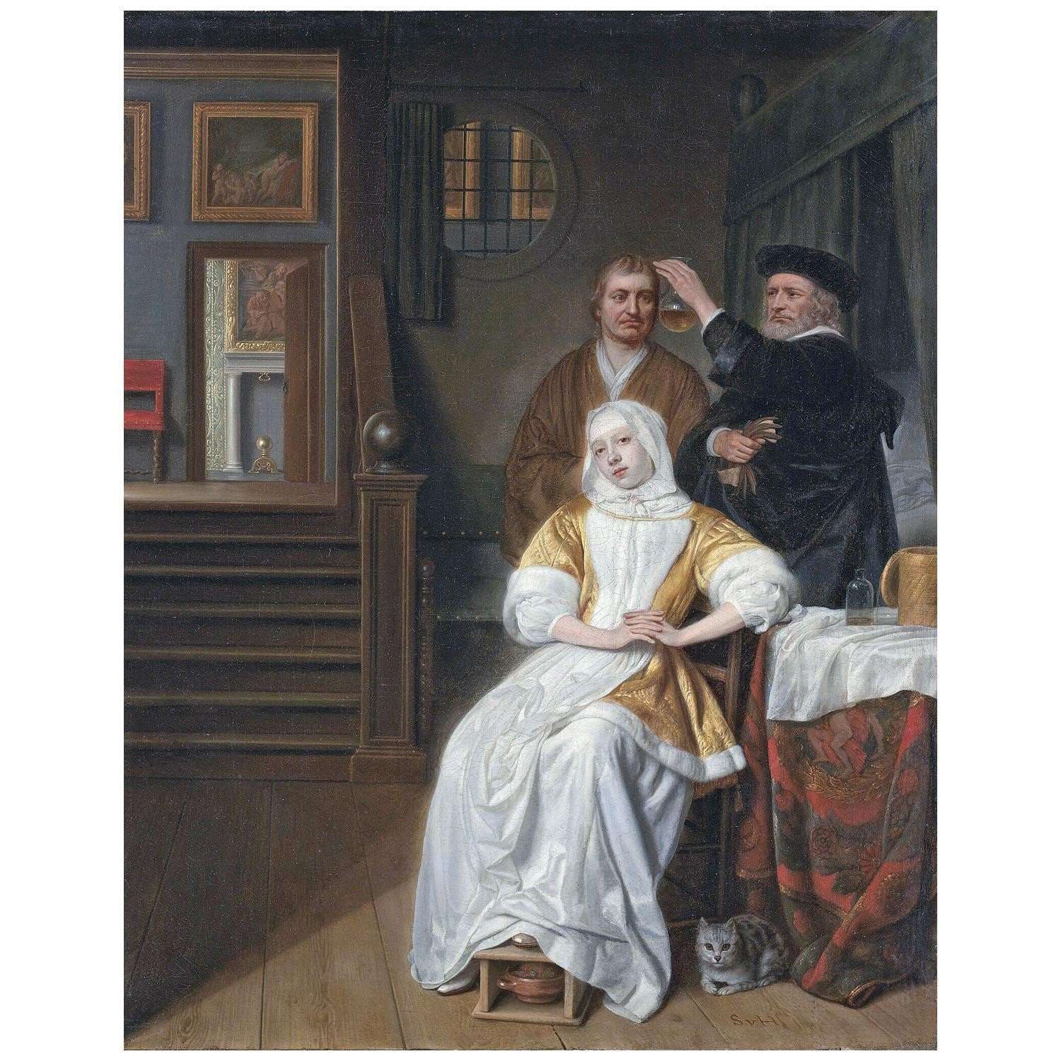   Samuel van Hoogstraten. The Anaemic Lady. 1667. Rijksmuseum