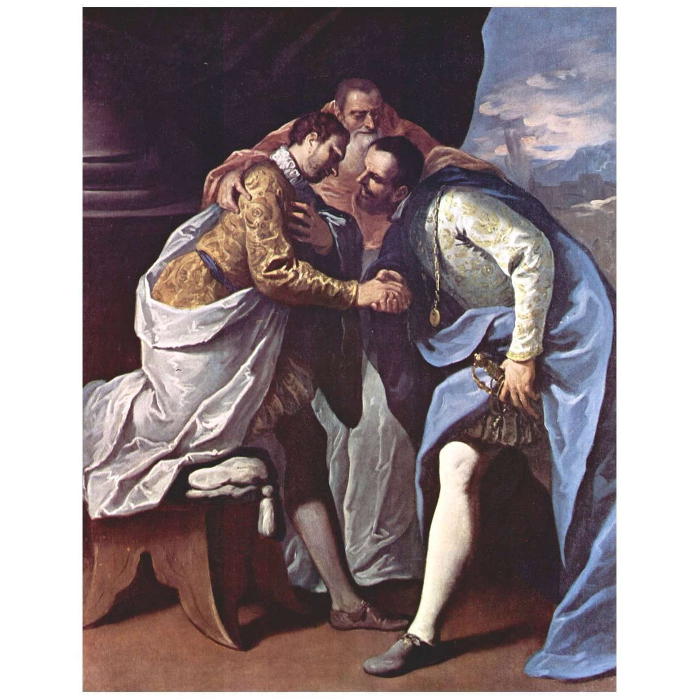  Sebastiano Ricci. Paolo III riconcilia Francesco I e Carlo V. 1687. Palazzo Farneze Piacenza