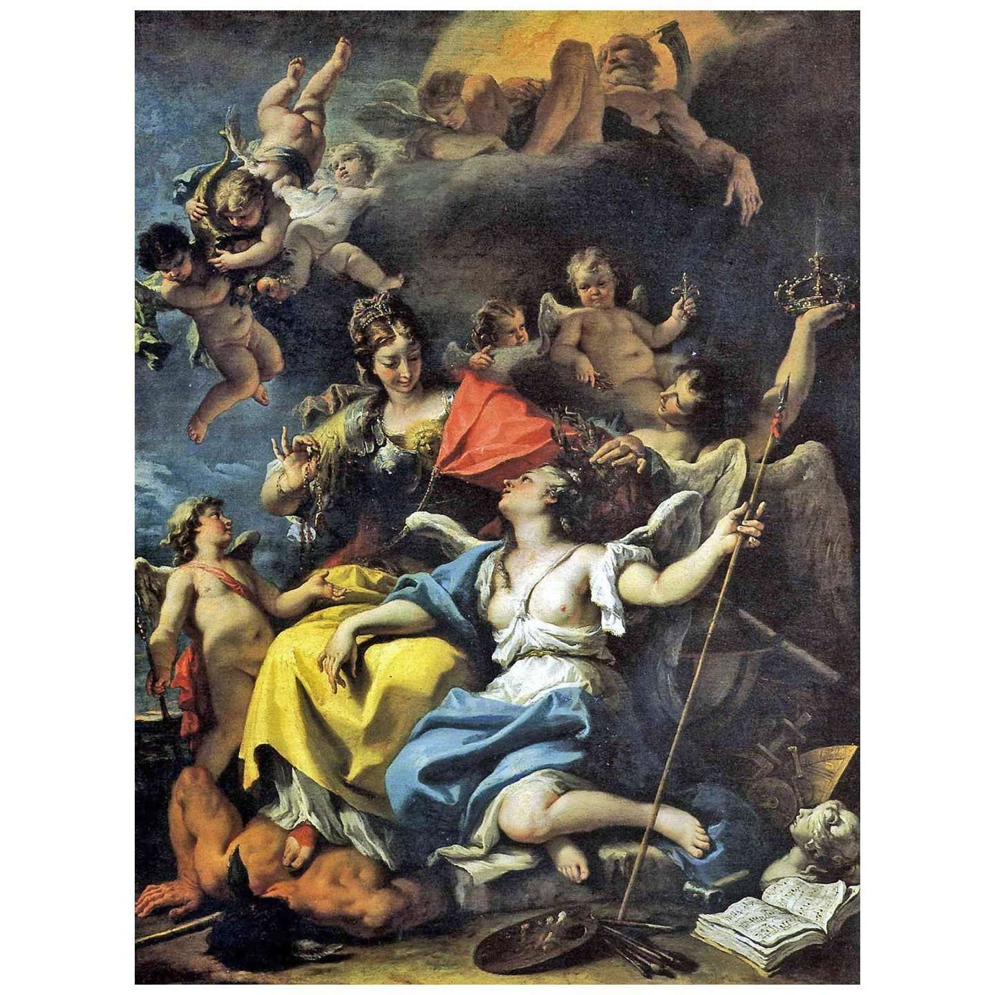  Sebastiano Ricci. Allegoria di Francia come Minerva. 1718. Musee du Louvre