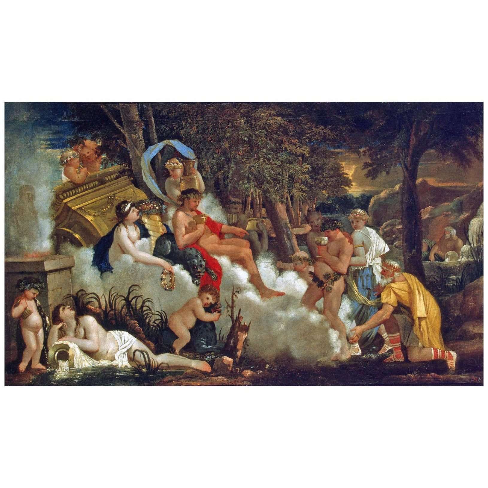  Sebastien Bourdon. Midas rend Sil?ne ? Bacchus. 1637. Hermitage St Petersburg