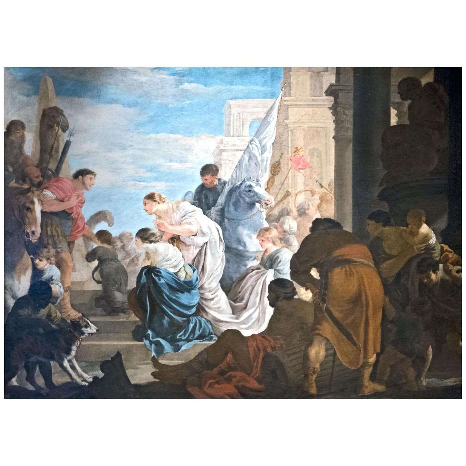  Sebastien Bourdon. La Rencontre dAntoine et de Cl?op?tre. 1645. Musee du Louvre