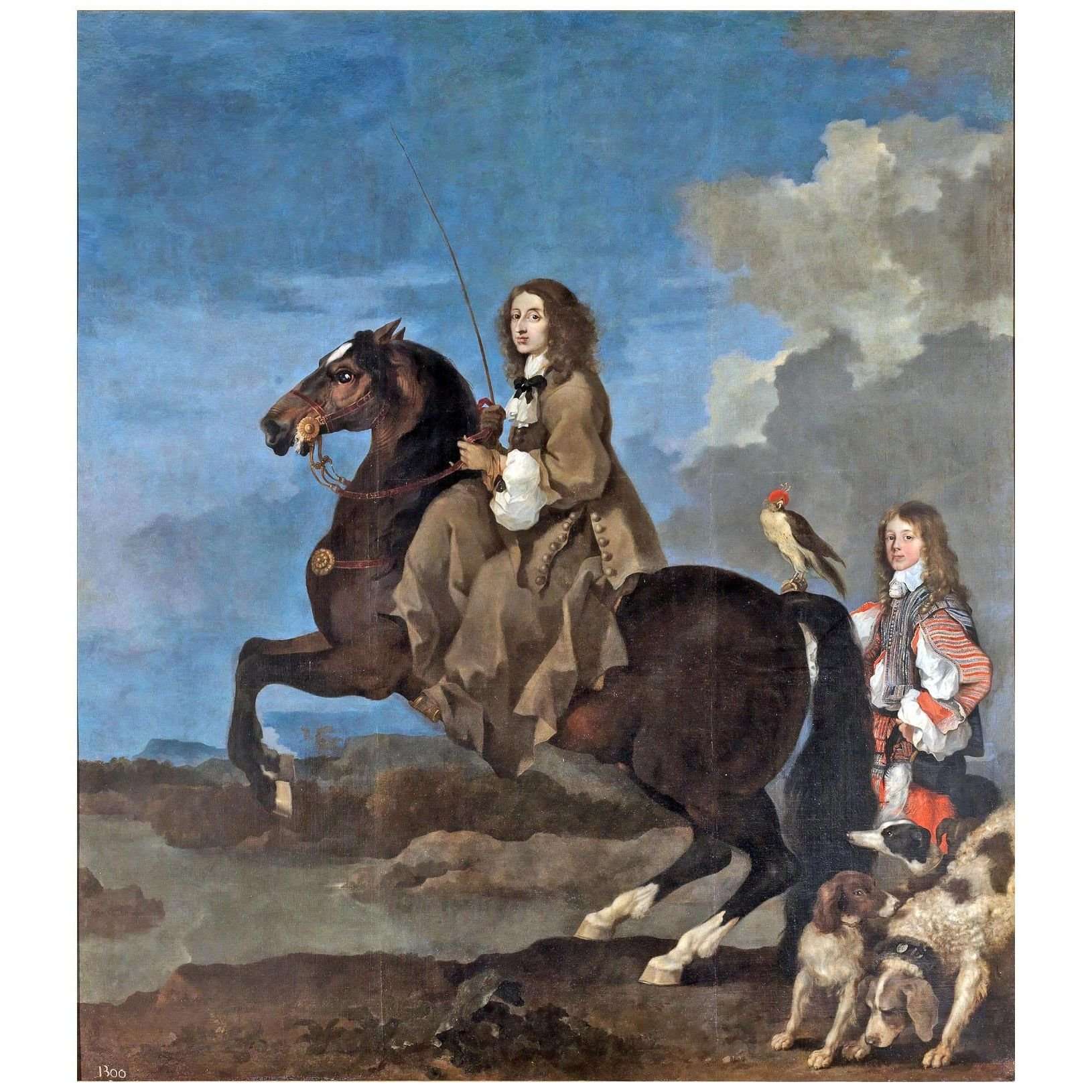 Sebastien Bourdon. Cristina de Su?de ? cheval. 1653. Museo del Prado