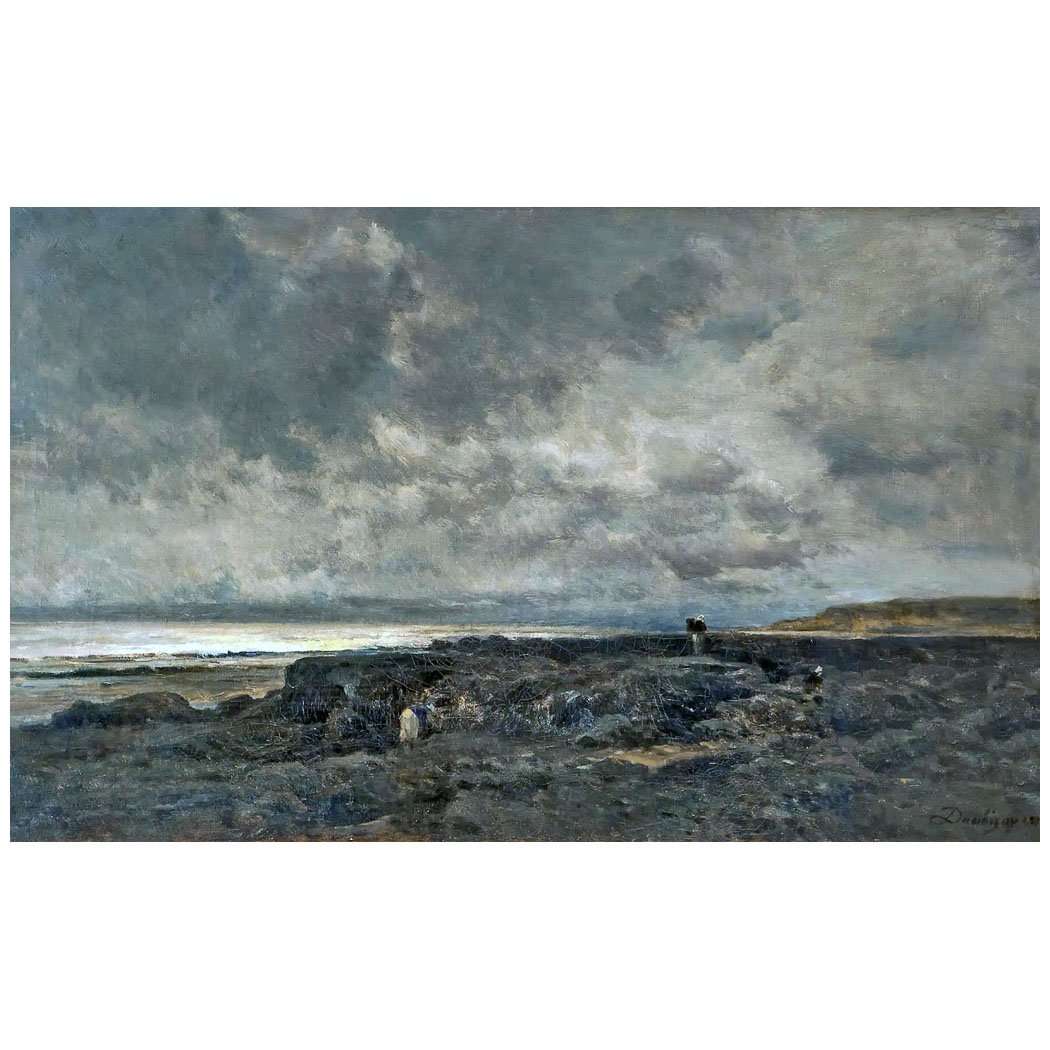  Charles-Fran?ois Daubigny. Mar?e haute en Normandie. 1869. Saratov Art Museum