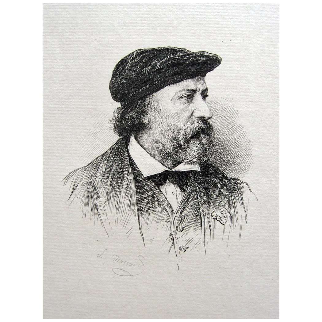  Leopold Massard. Portrait of Daubigny. 1882